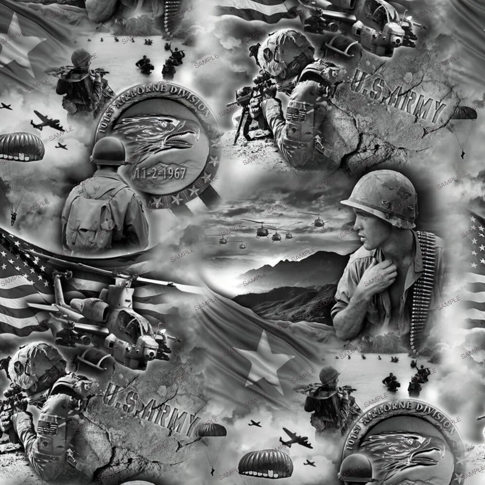 Army Memorial 24 – 18″x46″ Hydrographic Film Hydro Dipping Dip Water Transfer