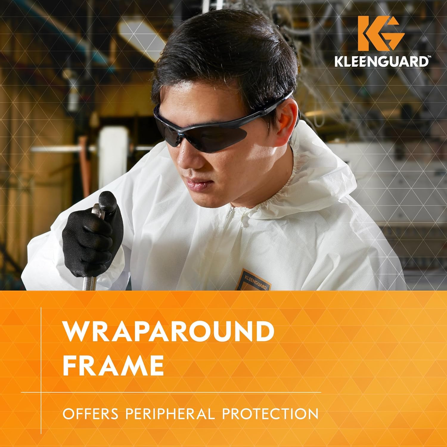 KleenGuard™ V30 Nemesis™ Polarized Safety Glasses (56568), Smoke Grey Lenses, Gu