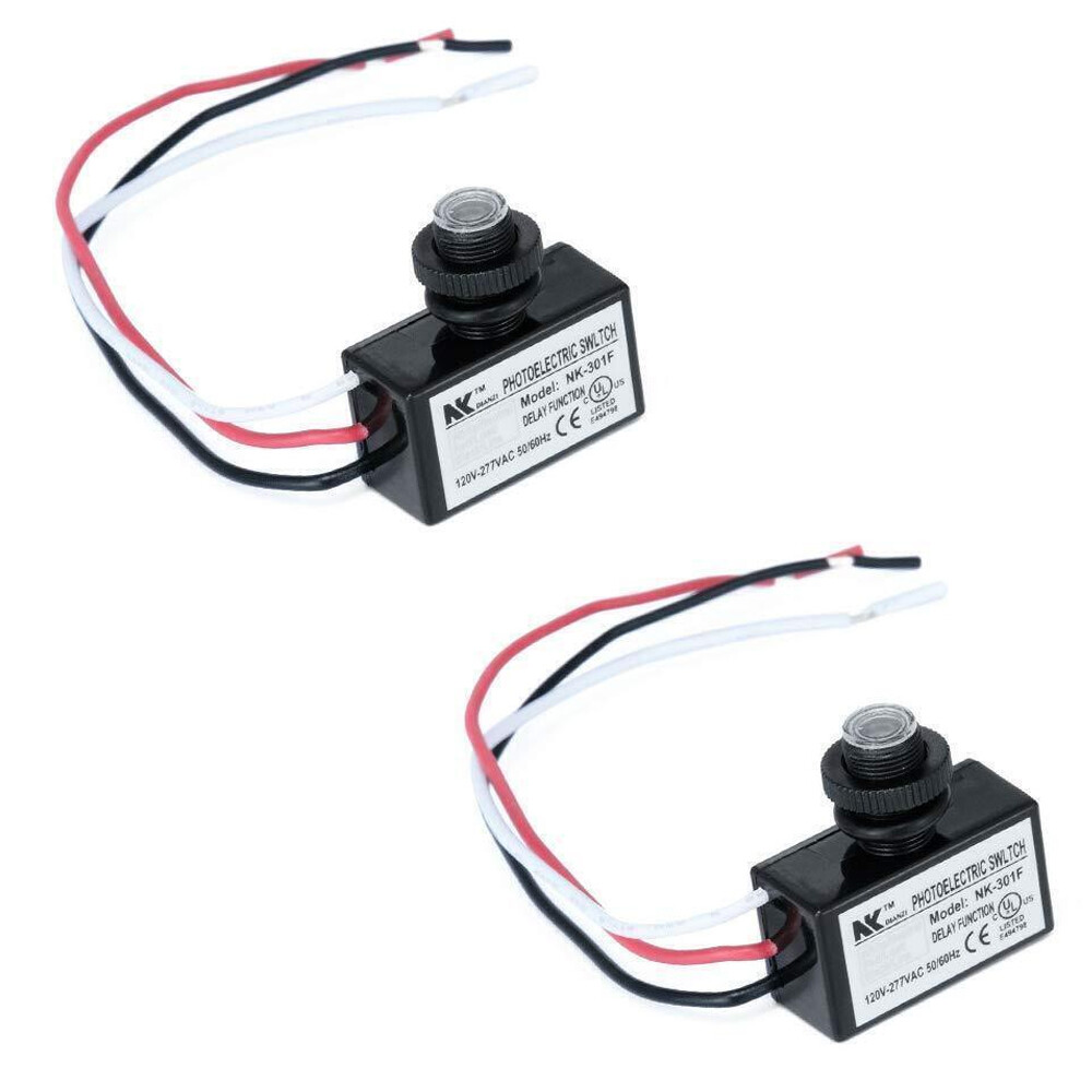 2 120-277V Dusk to Dawn Sensor Photoelectric Switch Light Photocell Sensor Light
