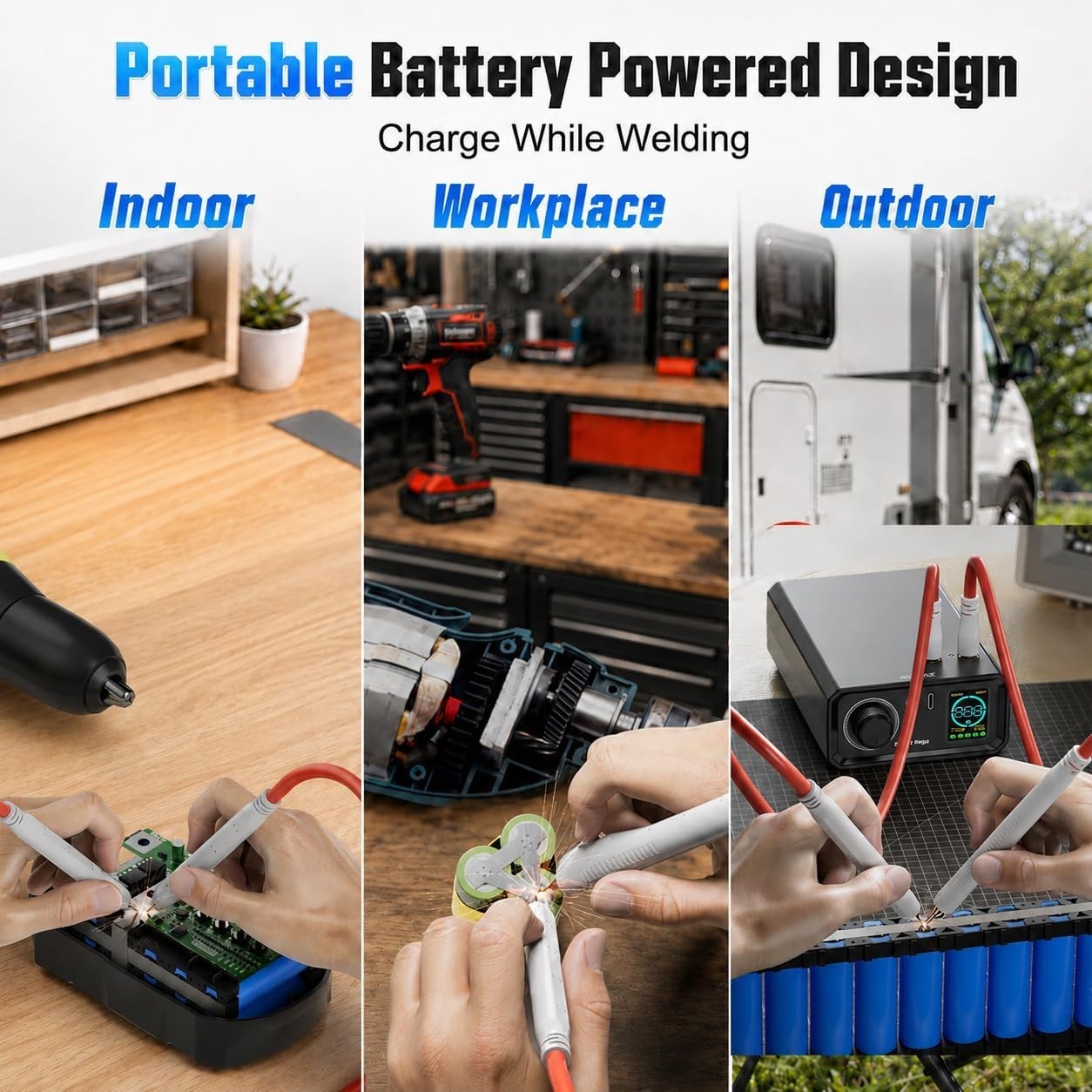 AWithZ 9000W Portable Spot Welder Battery Welder 100 Levels for 18650 21700 DIY