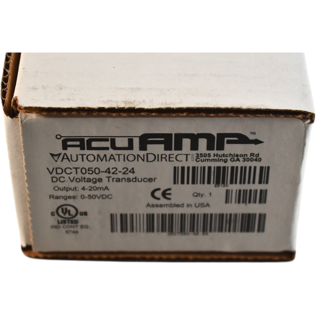NEW Automation Direct AcuAmp VDCT050-42-24 DC Voltage Transducer 0-50VDC 4-20mA