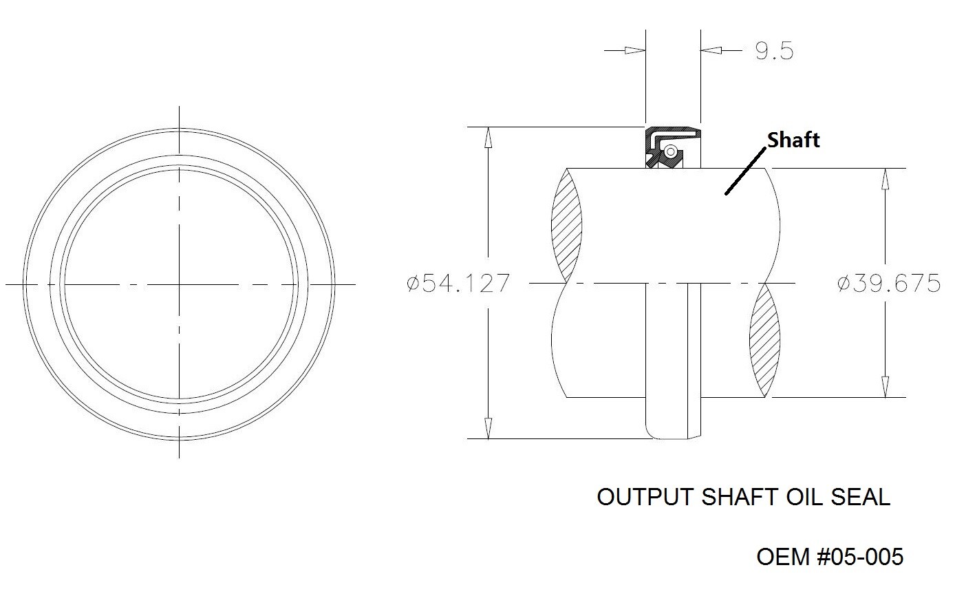 40HP Rotary Cutter Gearbox 1 each Input and Output Seals as a kit Free shipping