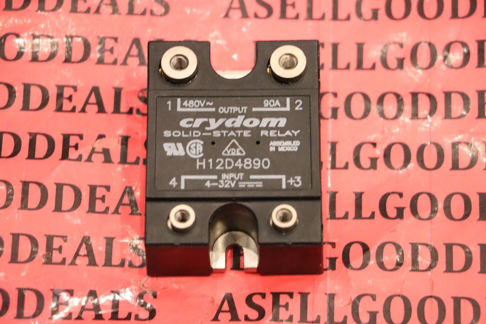 Crydom H12D4890 Solid State Relay In: 4-32VDC Out: 480VAC 90A New