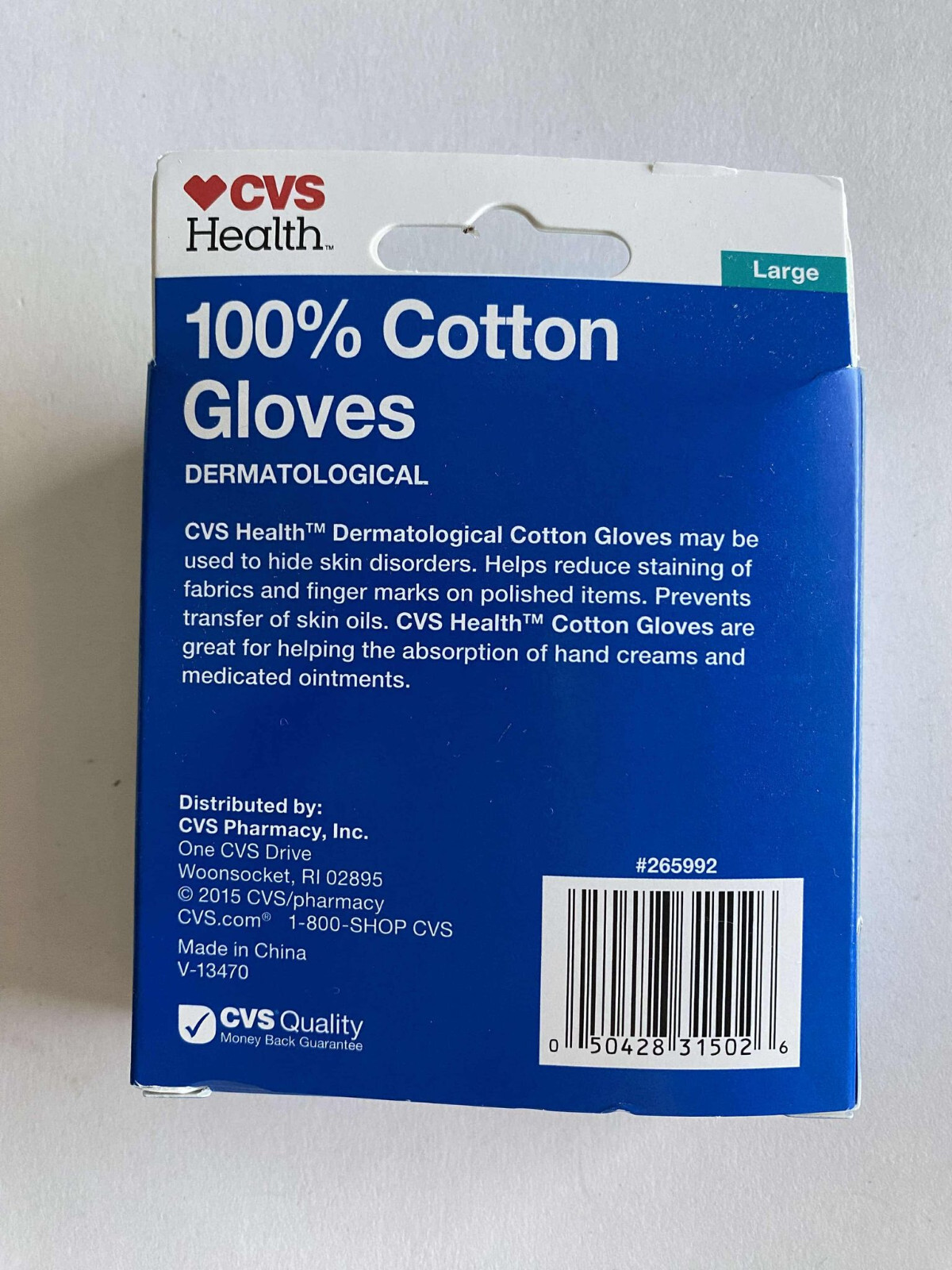 ( LOT OF 3 ) CVS 100% Cotton Gloves Size Large ( 2 Pair ) Fits Either Hand NEW