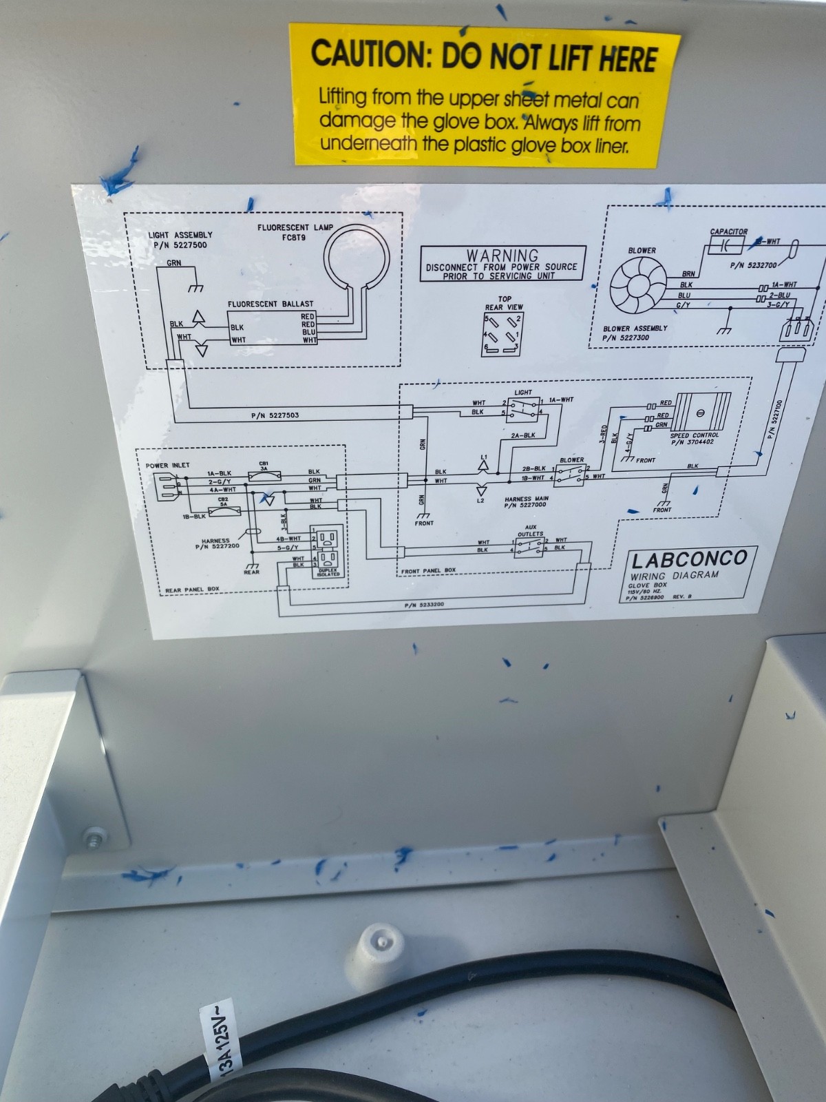 LABCONCO Precise Controlled Atmosphere Glove Box Catalog #5220100