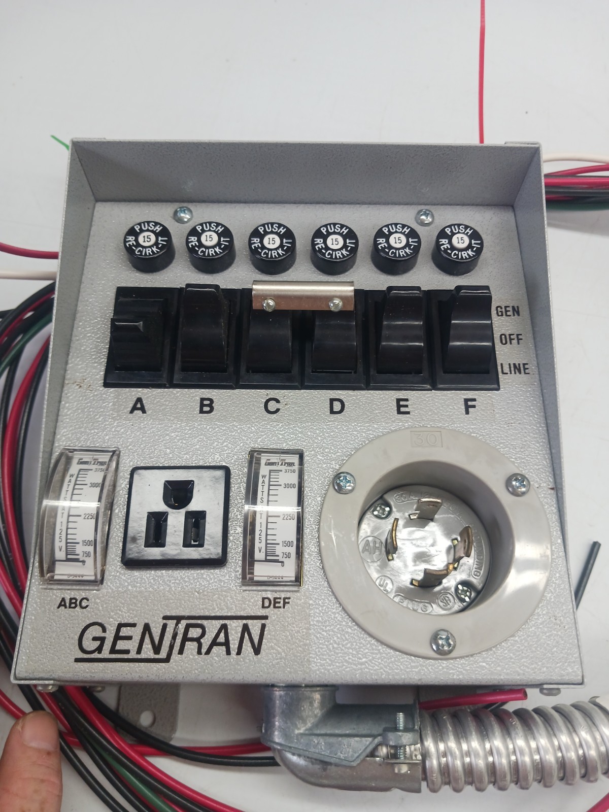 Reliance Controls 30216 6 Circuit 30Amp Generator Standby Power Transfer Switch
