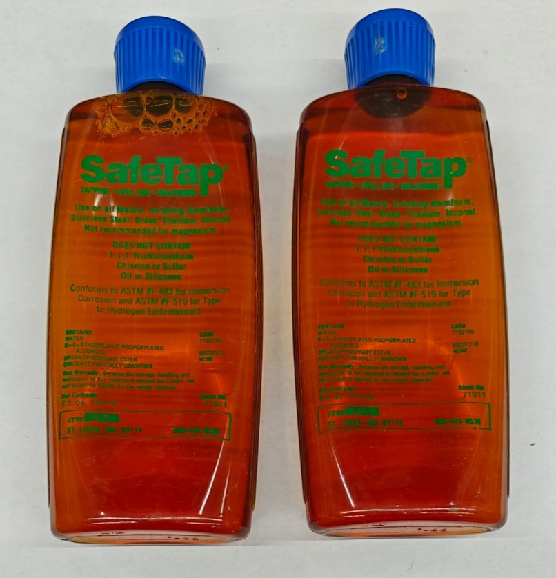 2 SafeTap 4 Fl. Oz. Cutting Fluid Tapping Drilling Machining 71911 ALL Metals