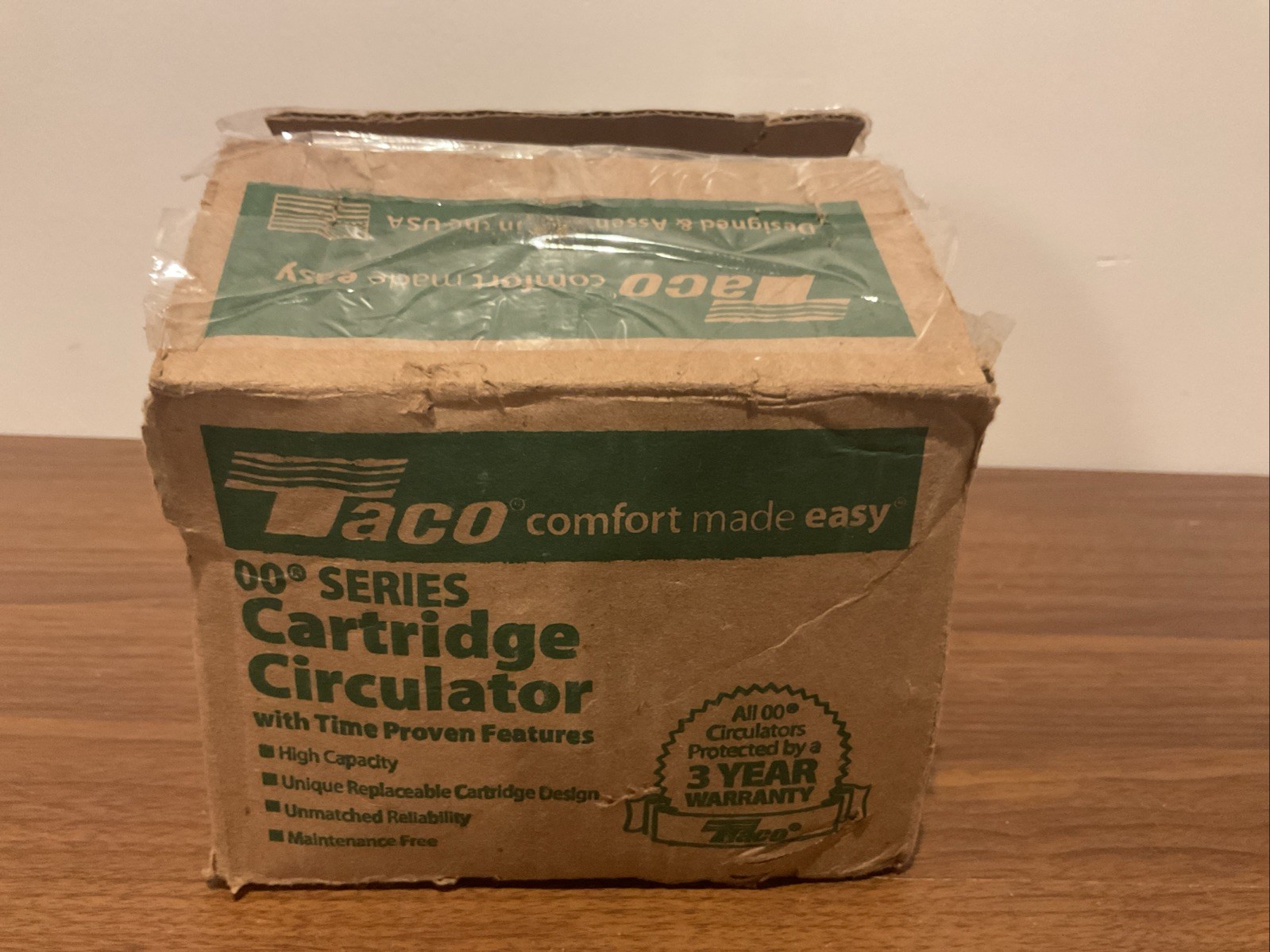Taco 007-F5 Cast Iron Circulator, 1/25 HP Pump, 00 Series – Untested