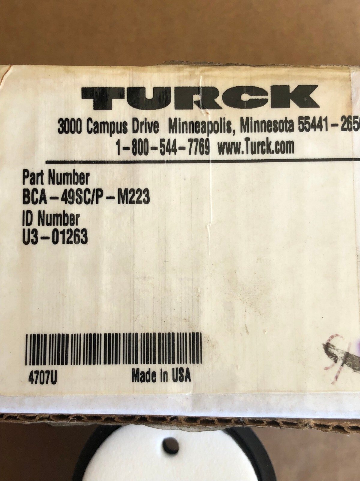 TURCK BCA-49SC/P-M223 BUS CONDUIT ADAPTER BCA49SCPM223 FOR FIELDBUS SYSTEMS