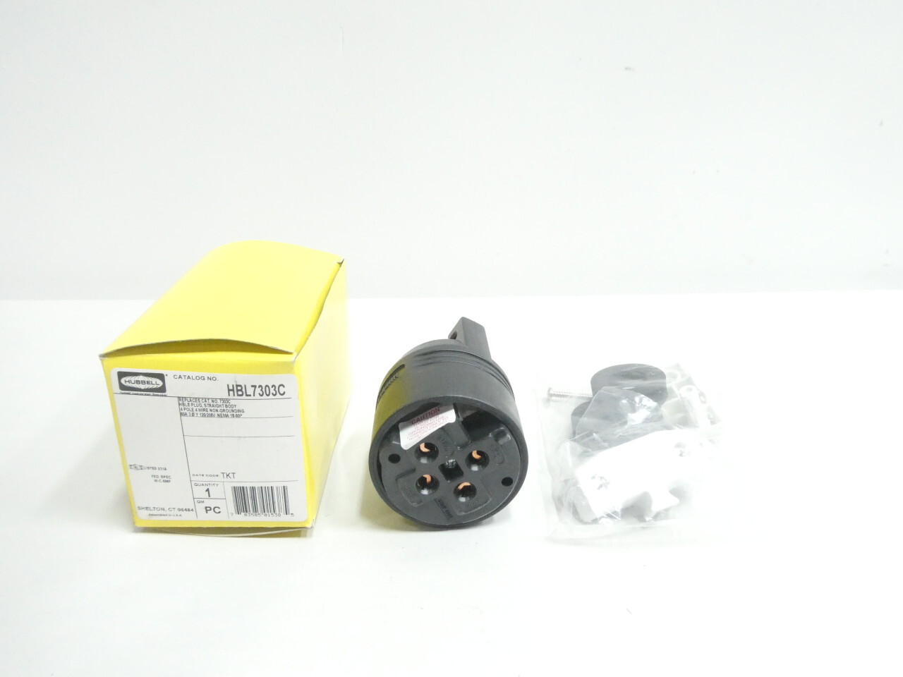 Hubbell HBL7303C Plug 4p 4w 60a Amp 120/208v-ac