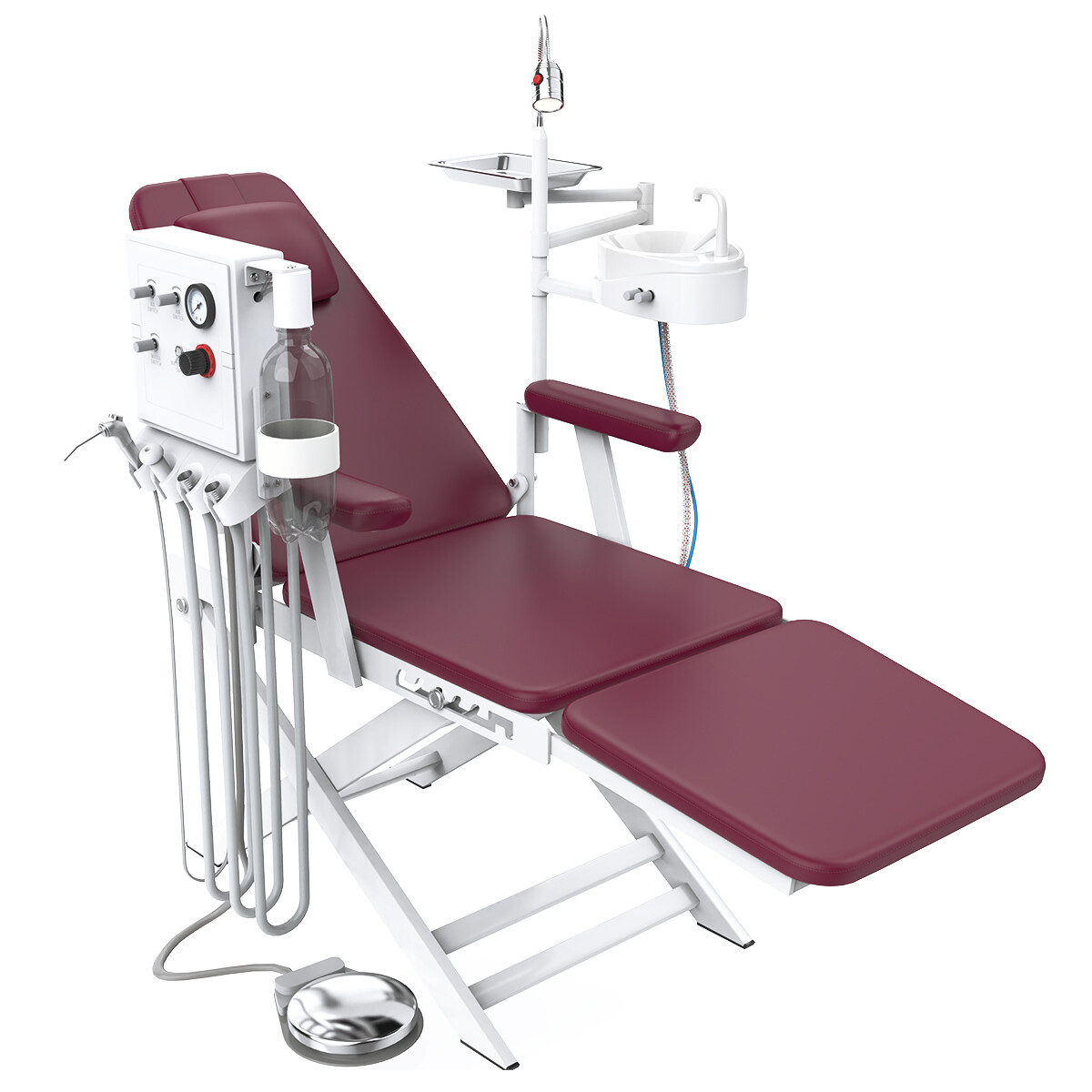 Unidad de entrega dental portátil con carretilla / silla móvil del compresor de