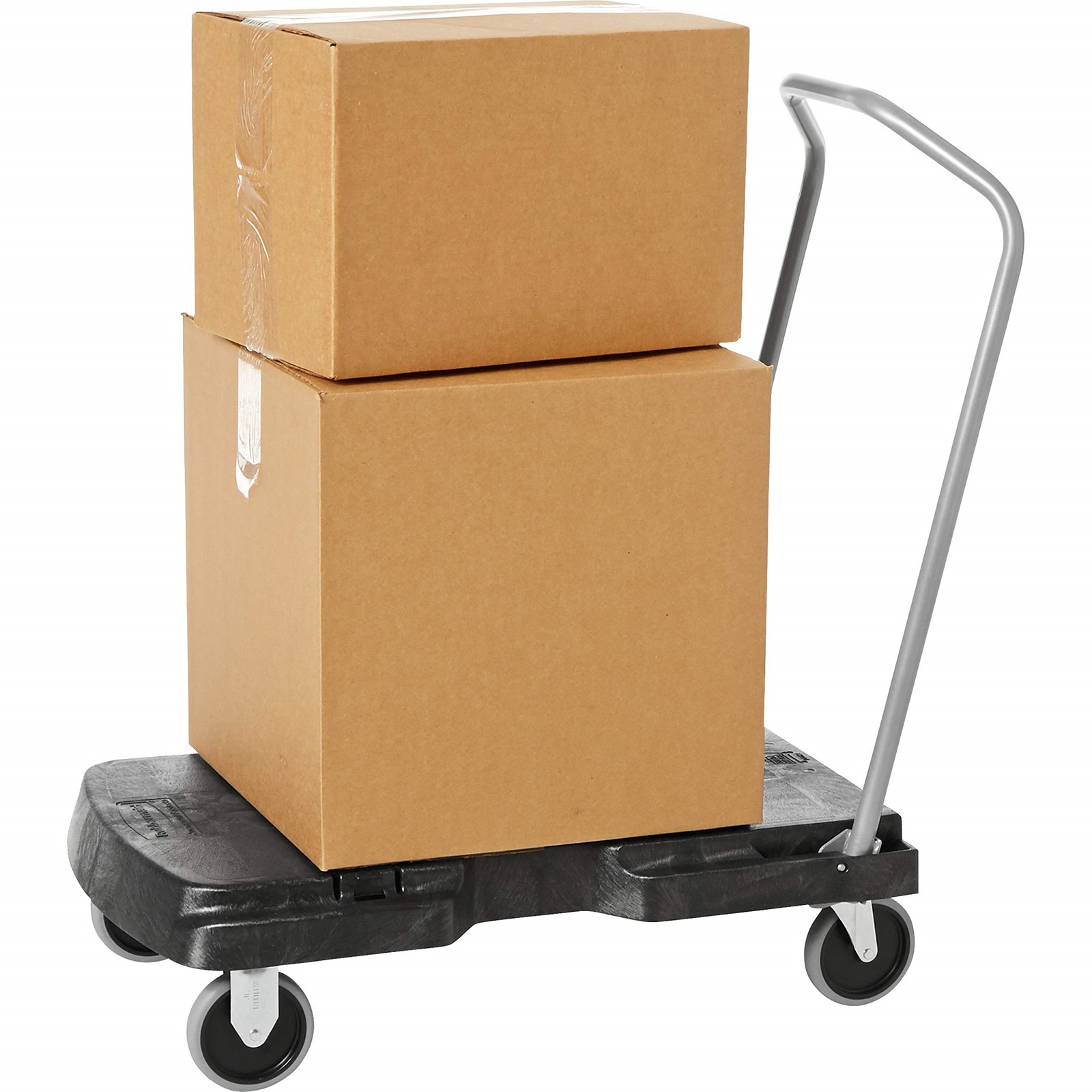 Rubbermaid Triple Trolley Platform Truck 500lb Capacity Black FG440100BLA