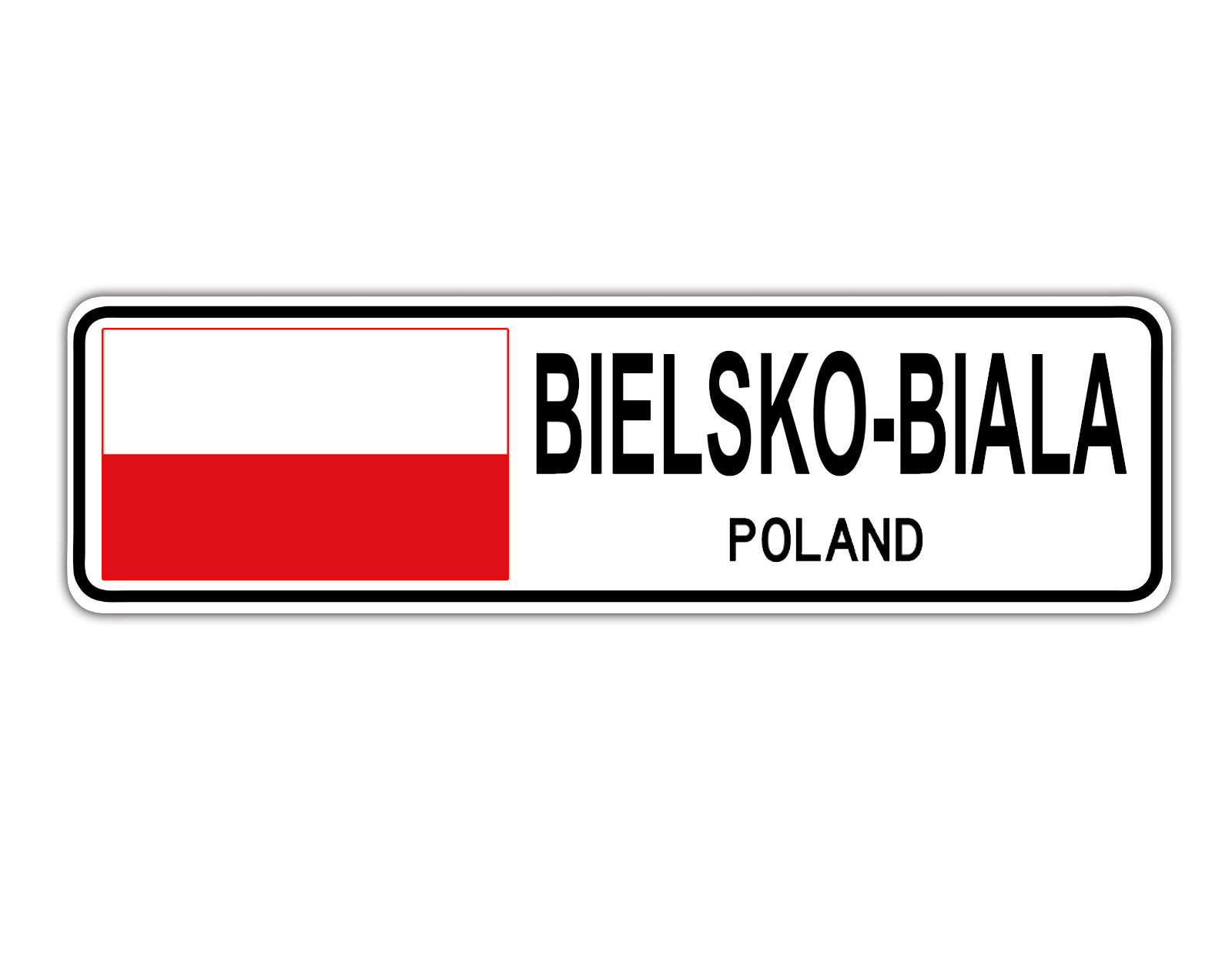 Bielsko-Bia?a Taiwan Street Taiwanese Flag City Country Wall Gift Aluminum Metal
