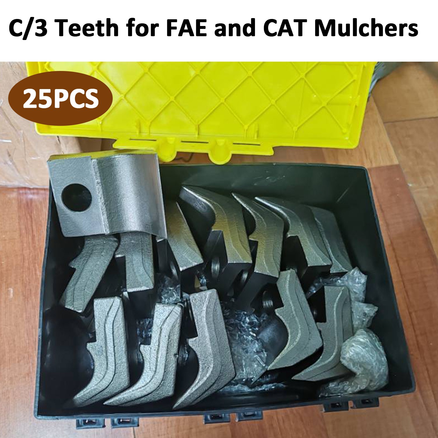 NEW 25Pack C/3 Teeth For FAE CAT Mulchers With C/3 Rotor 570-21233 USA STOCK