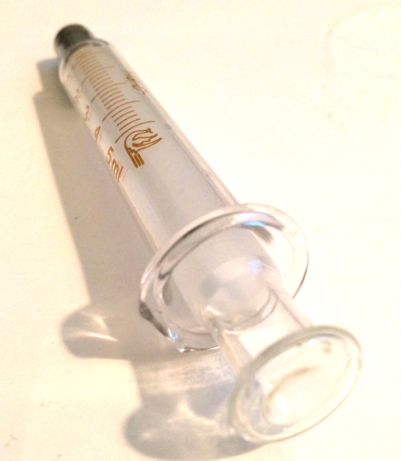 5 mL 5 cc GLASS SYRINGE LUER LOCK TIP TO SLIP TIP DISPENSER NEW REUSABLE USA