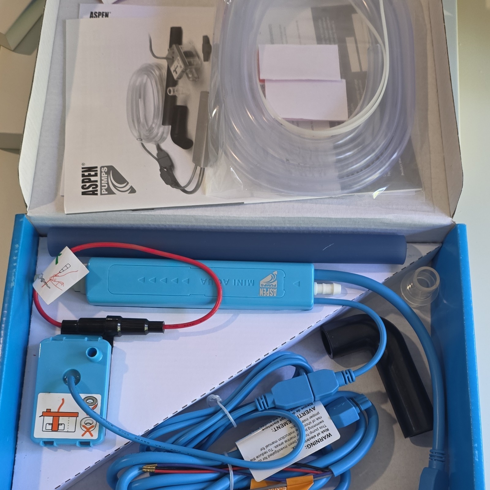 Aspen Pumps Mini Aqua 83809 Condensate Pump Kit Plug & Play Blue 230V
