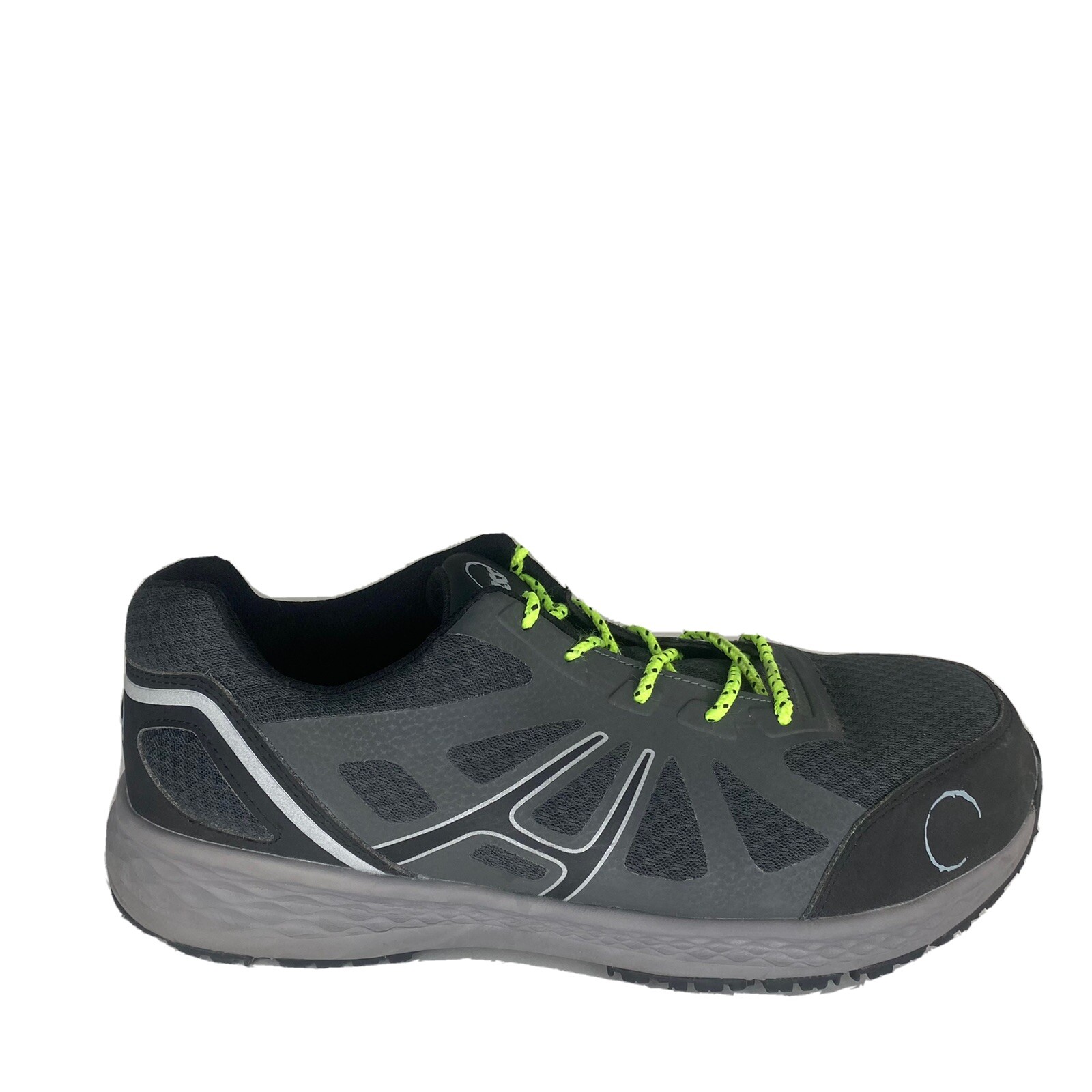 Hoss Boot Company Mens Express Grey Lace Up Tennis Shoes 13032 Steel Toe Size 11