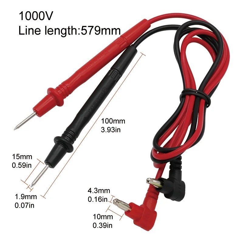 Universal Digital Multimeter MultiMeter Test Lead Probe Wire Pen Cable 1000V 10A