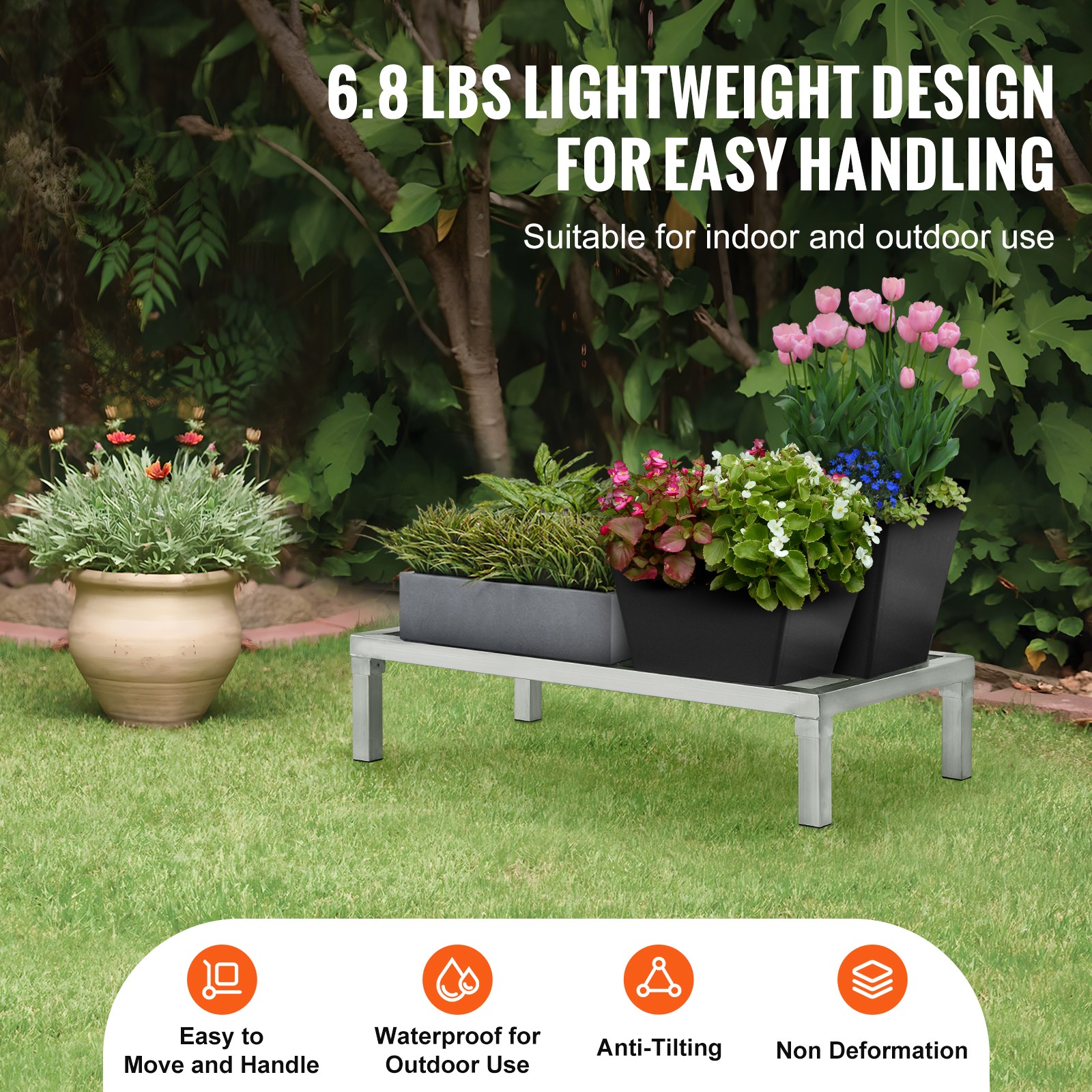 VEVOR Aluminum Dunnage Rack Stationary Dunnage Rack 36” x 20” x 8” Storage Rack