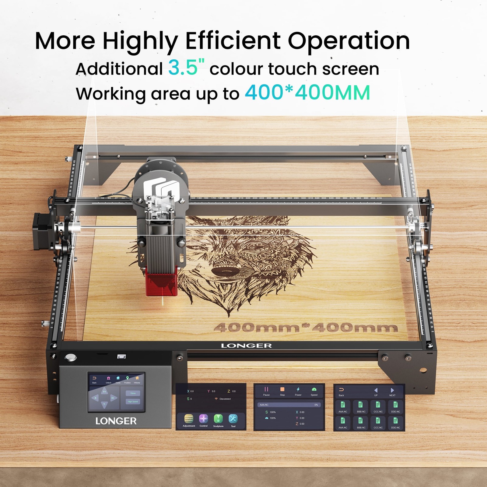 Laser Engraver 5W Output DIY Laser Engraving Machine 15.7″ x 15.7″ Laser Cutter