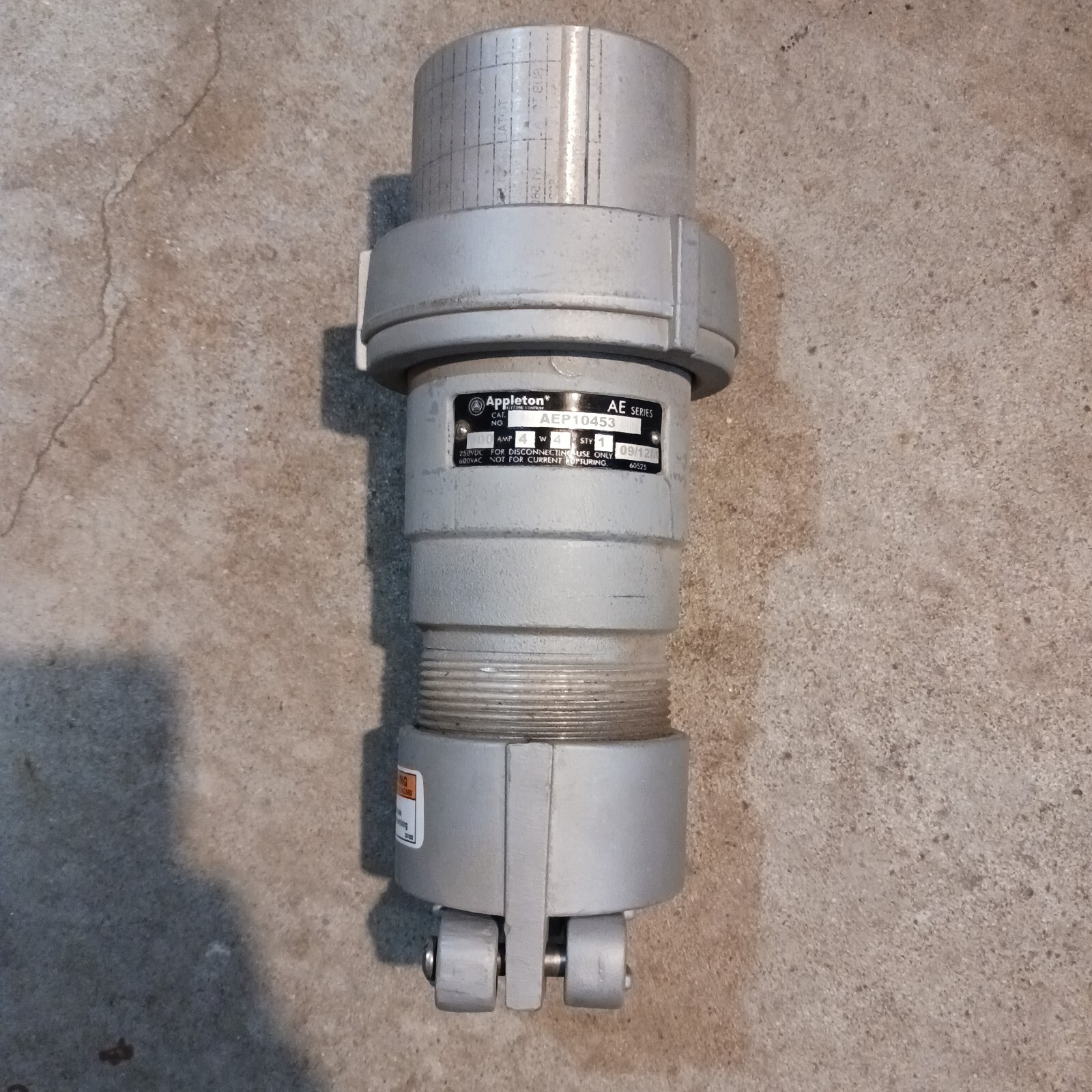Appleton 100 Amp Lug AEP10453 3 Pole Industrial Pre – Owned