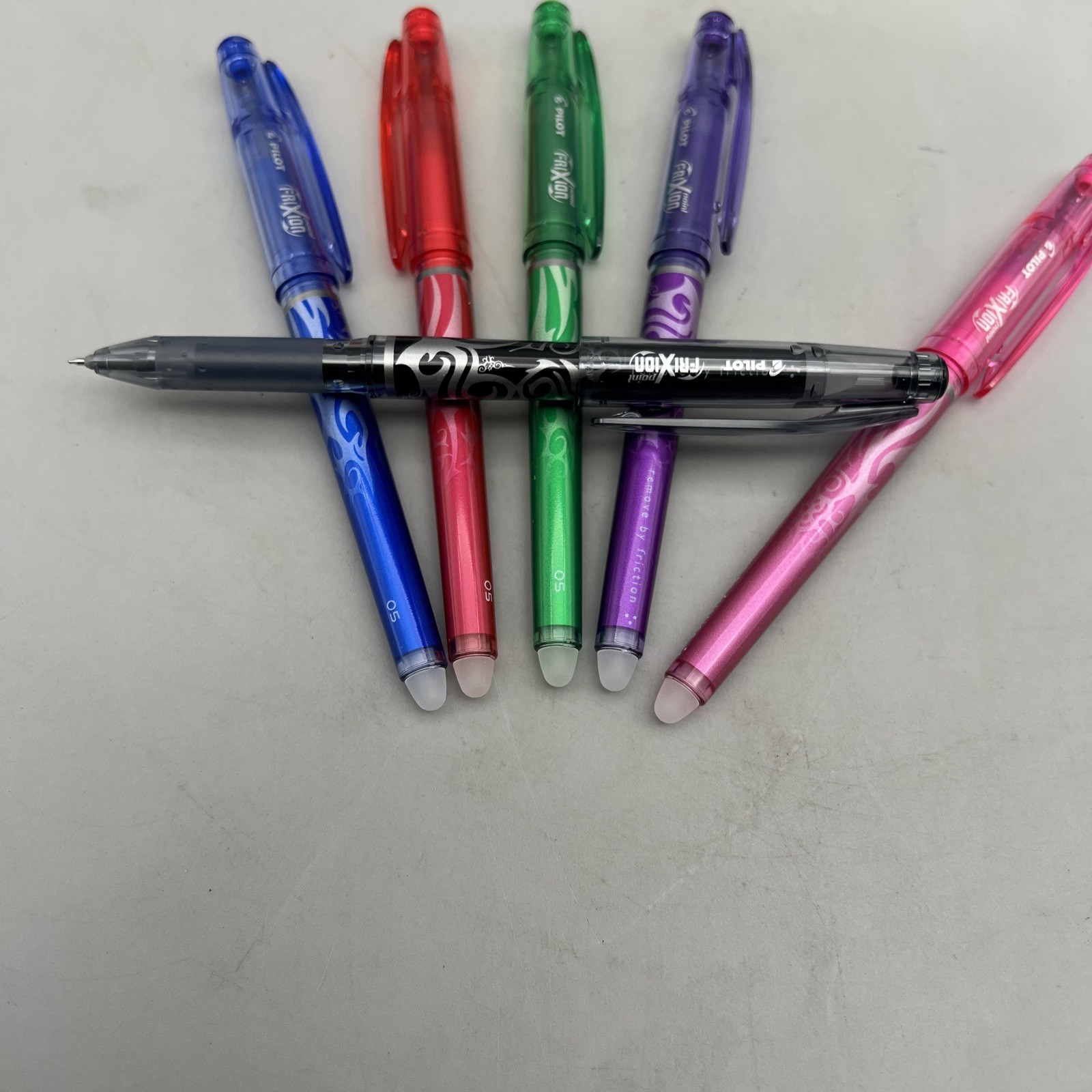 Pilot 46524 FriXion Point 0.5 mm Erasable Gel Pens, 6 Color Set in Plastic Pouch
