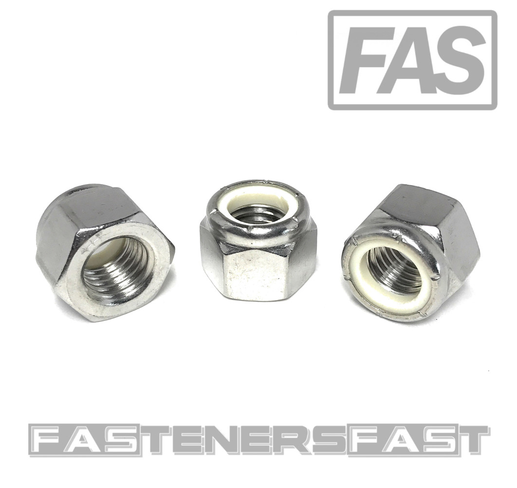 (5) 5/8-11 Stainless Steel Nylon Insert Lock Nuts Locking Hex Nuts 5/8-11