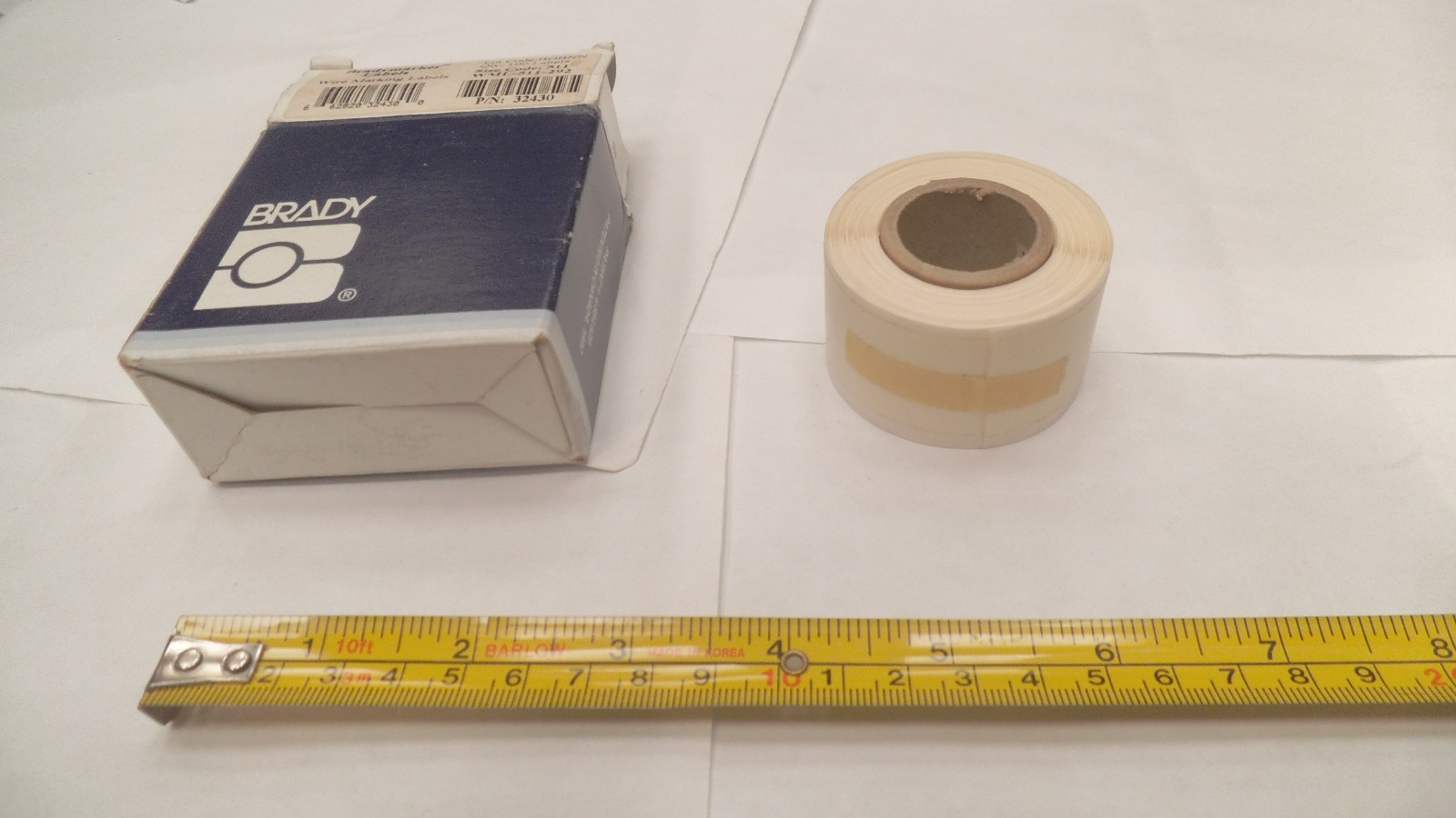 Brady wire marker labels, WML-511-292, roll of 100 labels, 1″ x .75″ print area