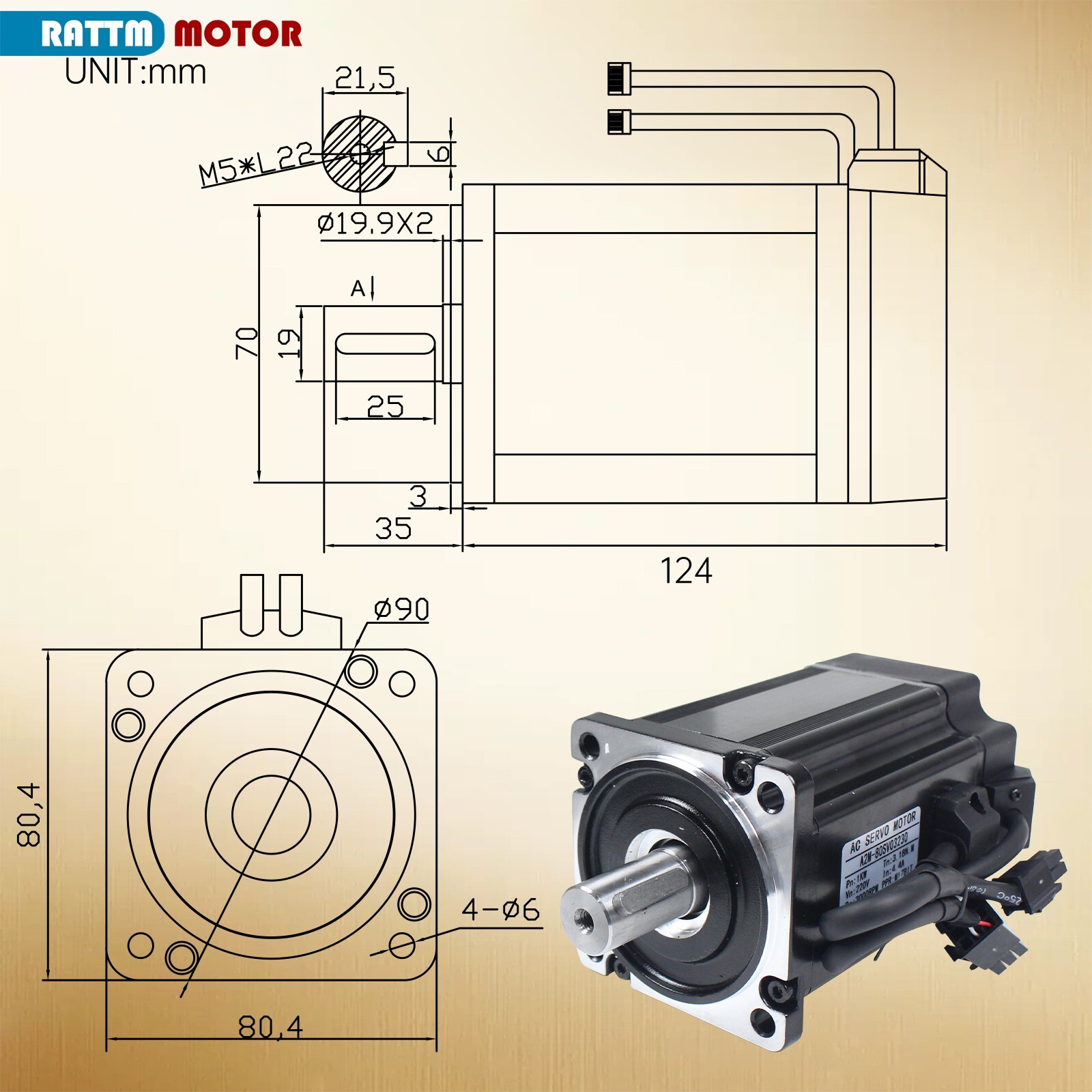US SHIP】2SET Servo Motor Driver Kit 1000W 220V Servo Motor without Brake
