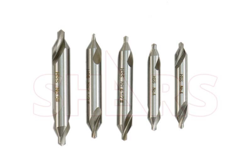SHARS 15PC HSS Center Drill Set 60° Combined Countersink #1,2,3,4, 4-1/2,5 !}