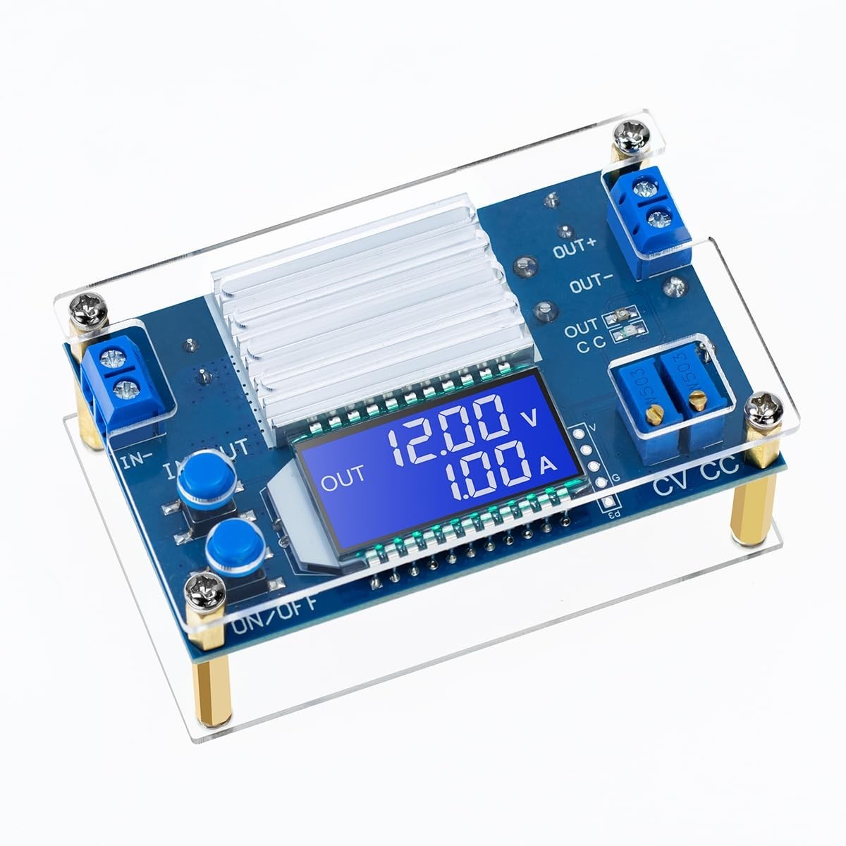 Adjustable DC to DC Buck Converter 12A Power Supply Module 1.2V-32V for LED, Sol