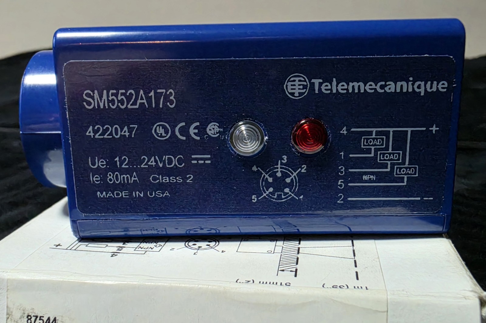NEW Telemecanique SM552A173 Ultrasonic Sensor 12-24VDC 80mA