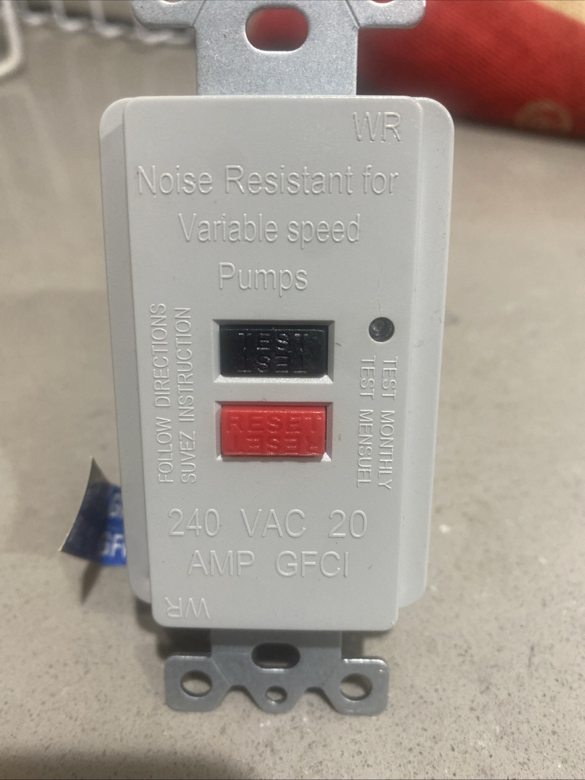 20 Amp 240 Volt 2 Pole GFCI For Variable Frequency Drives Motors And Pumps 1 Ct