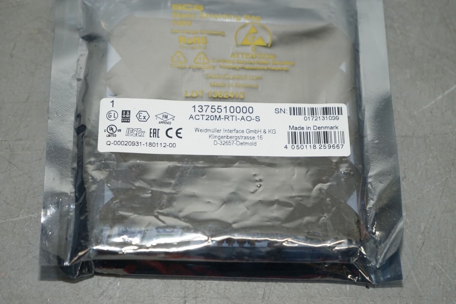 ^ Weidmüller ACT20M-RTI-AO-S Signal Isolator/Transmitter 1375510000 #X5193