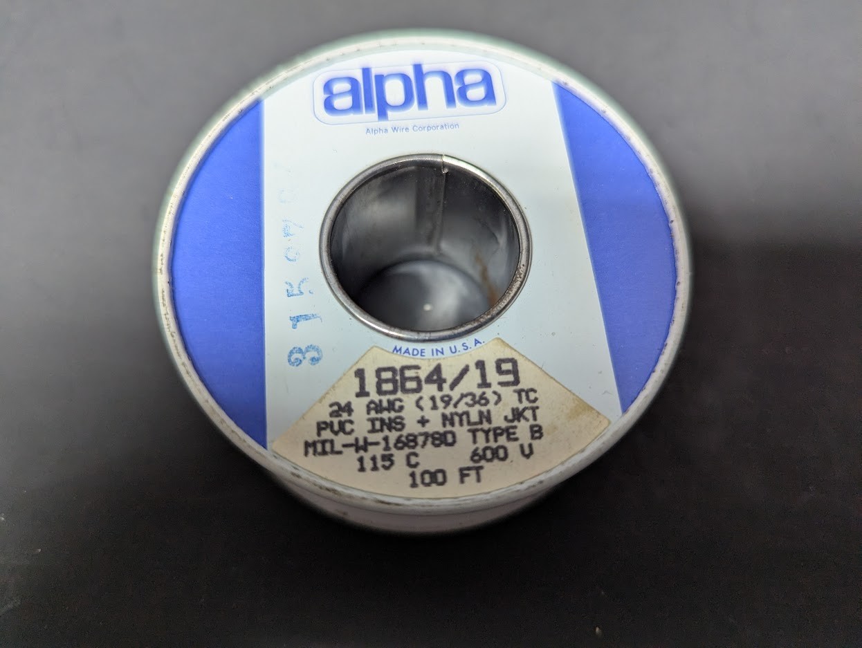 ALPHA 24 AWG , TINNED COPPER (TC) CONDUCT W/PVC INSUL. WIRE MILITARY GRADE 100′