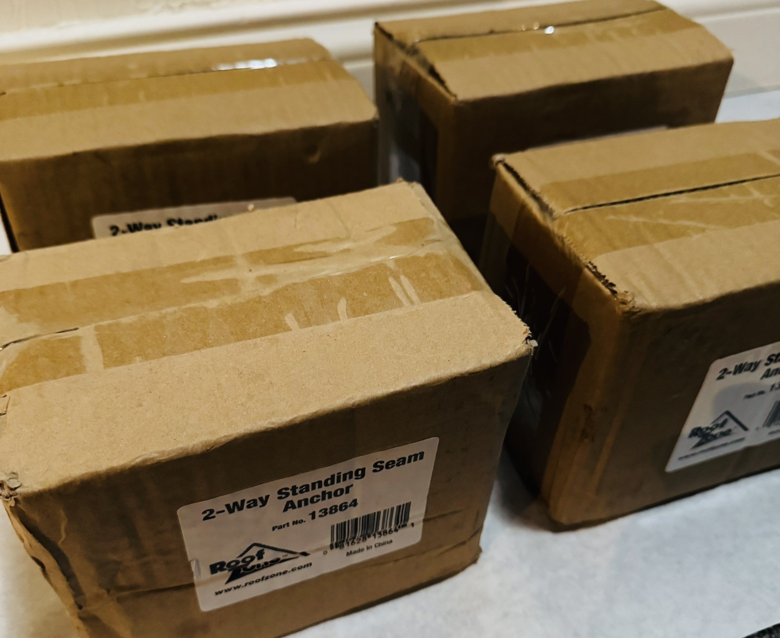 Roof Zone 2 Way Standing Seam Anchor (# 13864) – Lot of 4 – New in Boxes