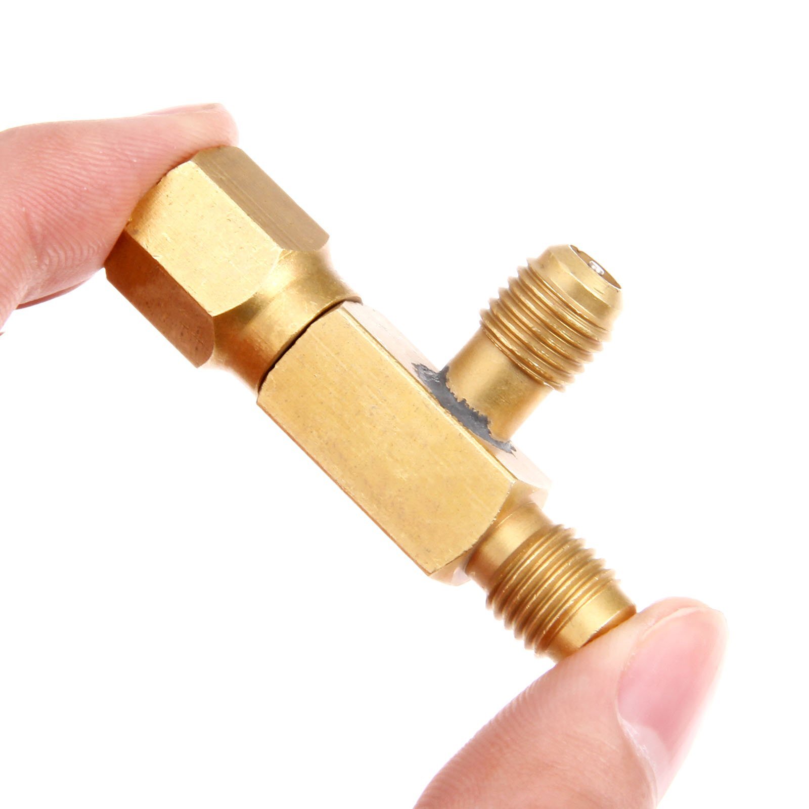 Tee Adapter 1/4X1/4X1/4″SAE Flare Add Micron Gauge Deep Vacuum Pump/Manifold Set