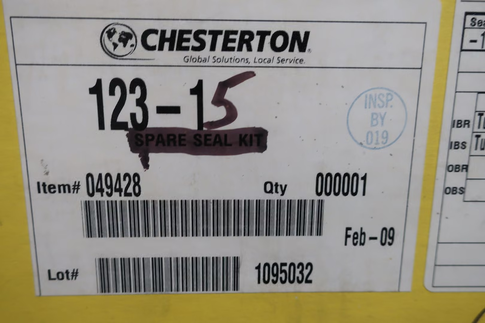 Chesterton 123-15 Mechanical Seal 1.875in