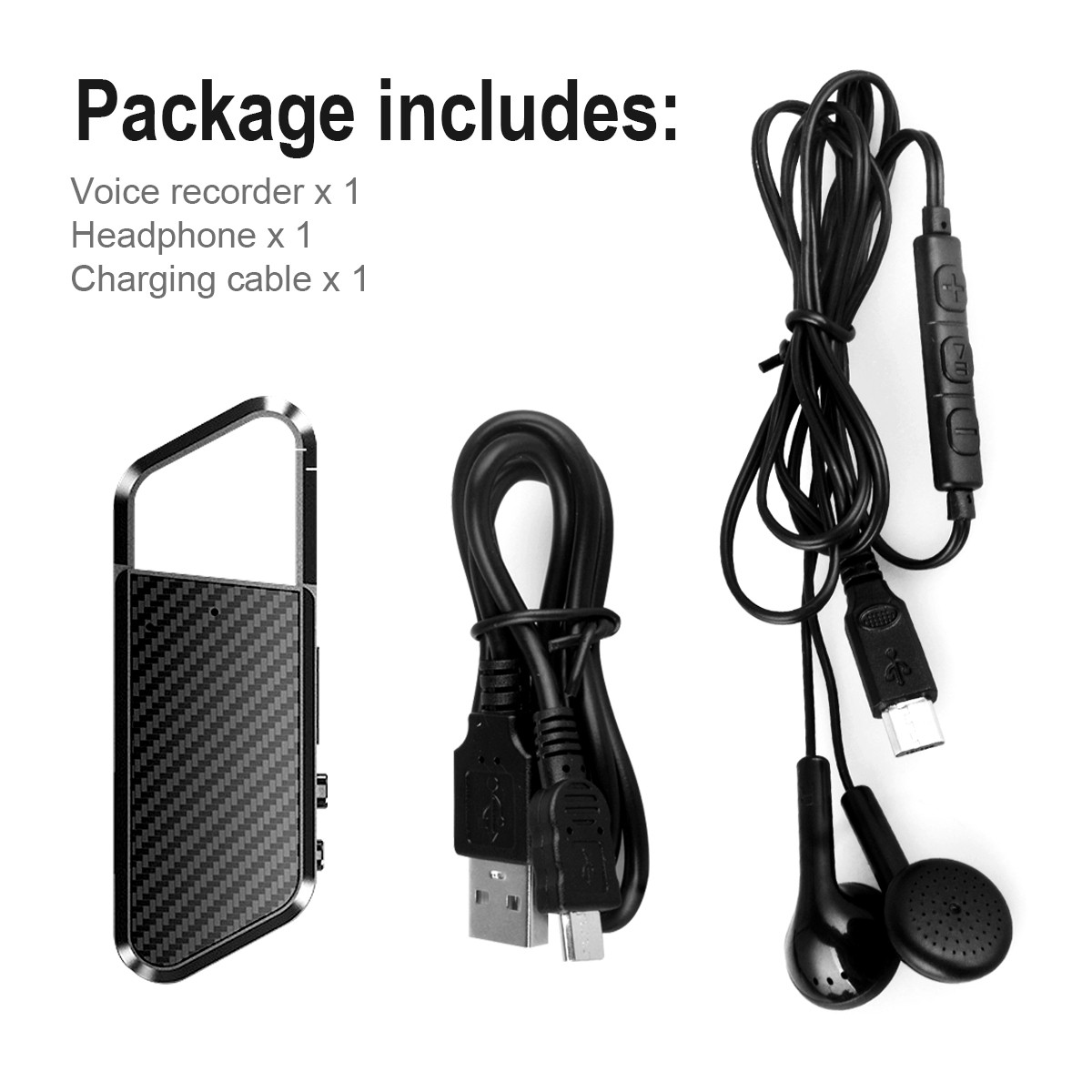 Mini Spy Hidden Audio Recorder Voice Activated Office Listening Device 128GB Su