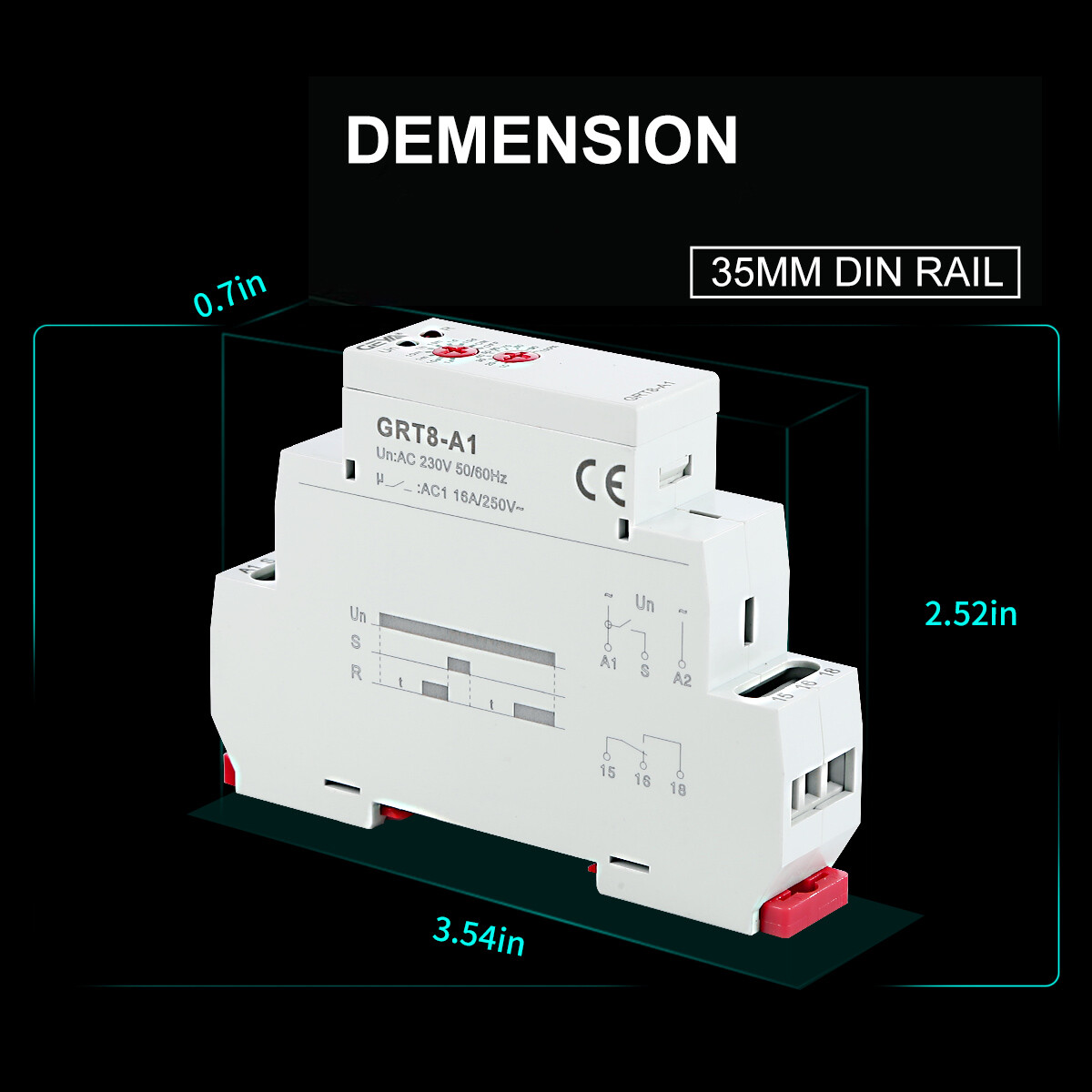 GEYA Electronic On Delay Off Delay Timer Delay Relay AC/DC12V-240V 16A US Stock
