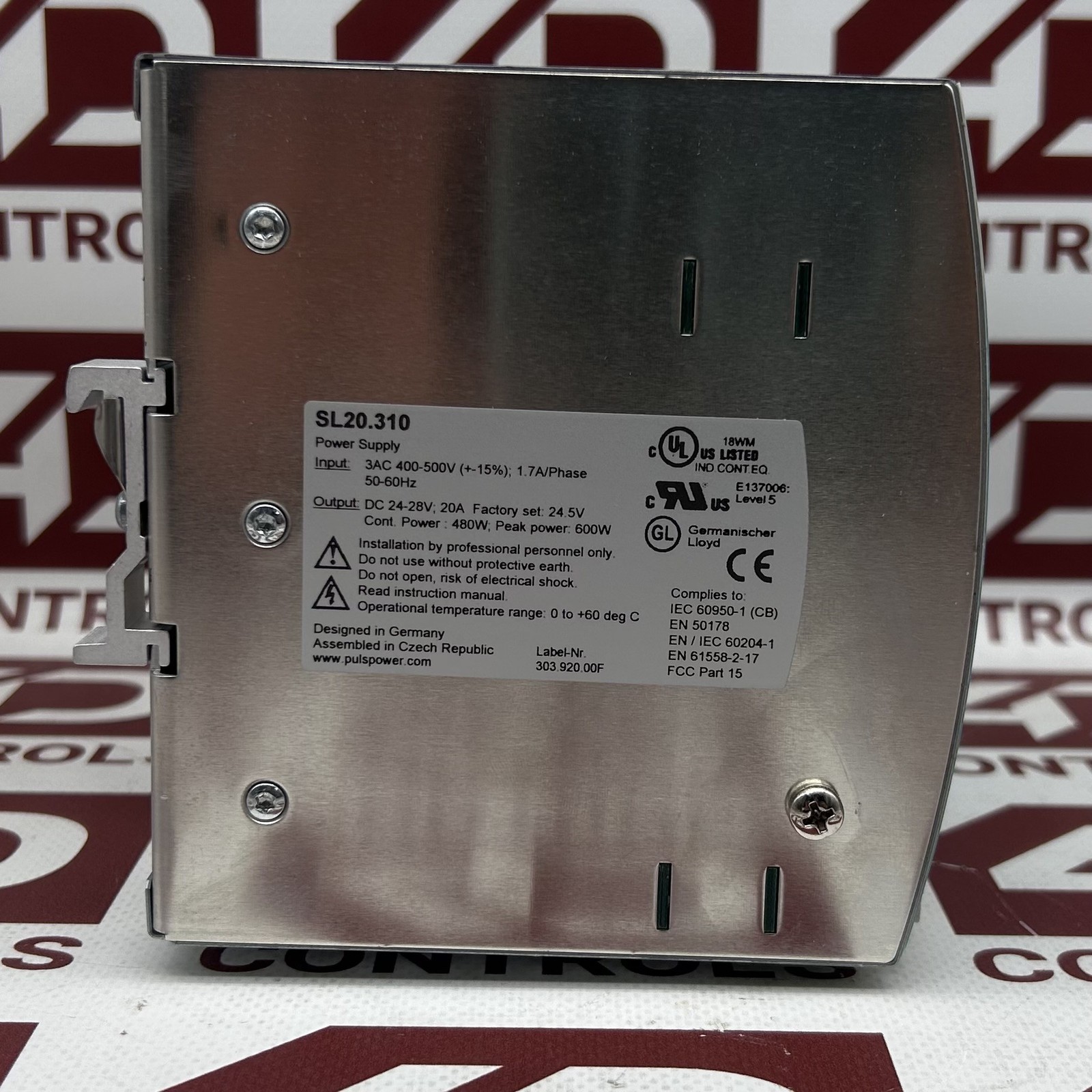 SL20.310 | PULS | Power Supply, 3 Phase, 480W, 400-500VAC, 24-28VDC, Opened