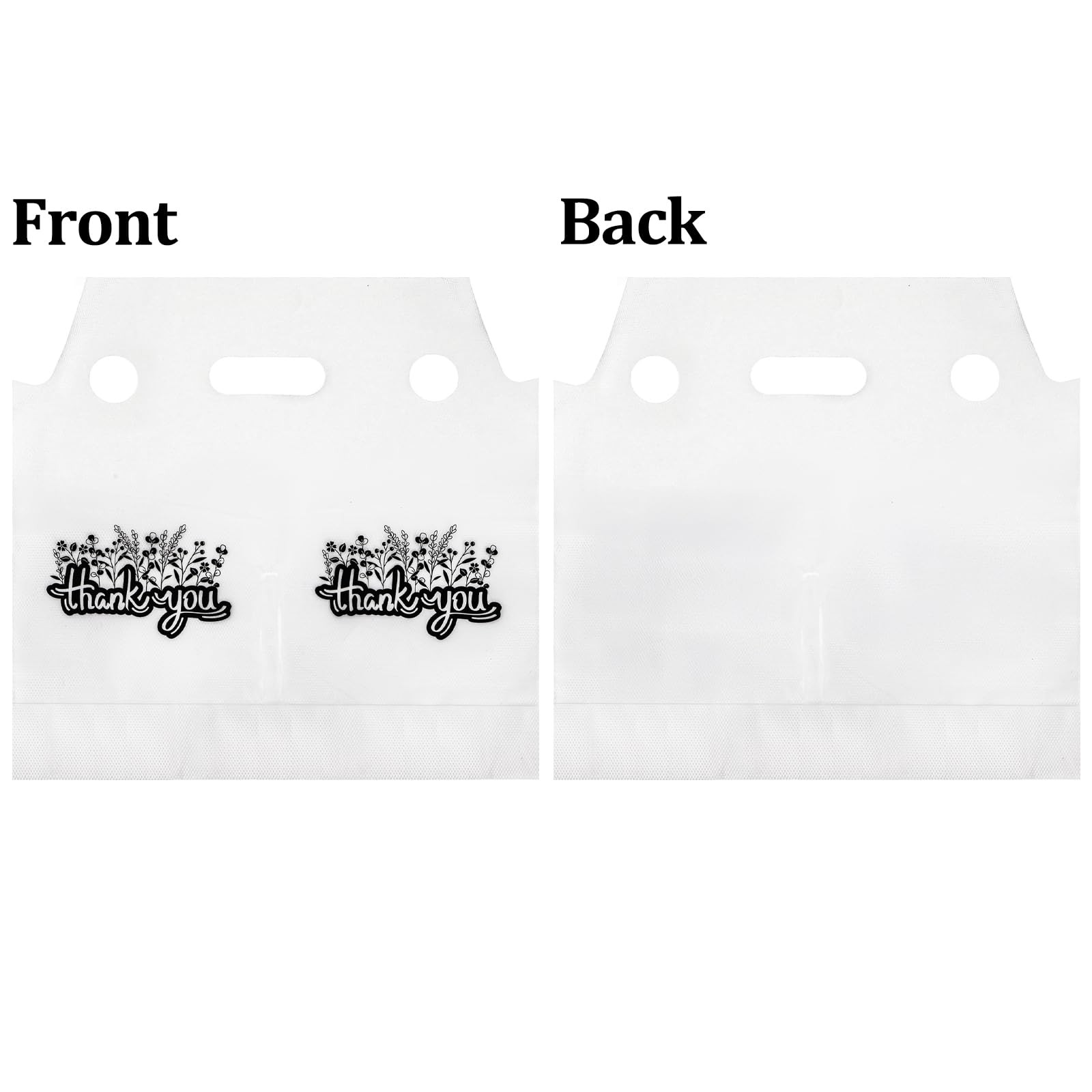 300 PCS Handle Drinking Poly Bags Plastic Packaging 12.2×11.2 In 2 Cups