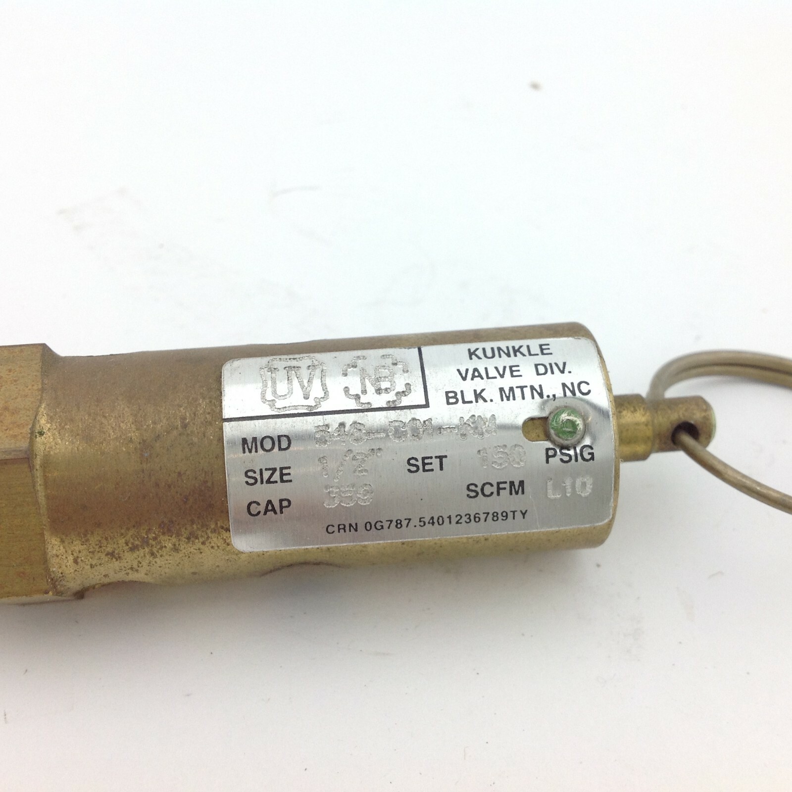 Kunkle Valve 548-C01-KM 1/2in Valve Capacity 359 Set 15.0