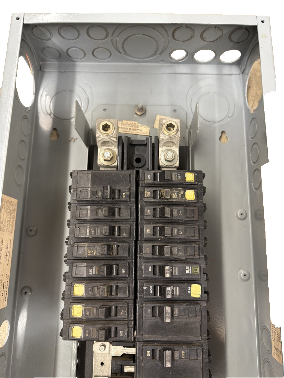Square D 120/220/240V QO Single Phase Panel W/Main & Breakers Tub/Cover2 MLO