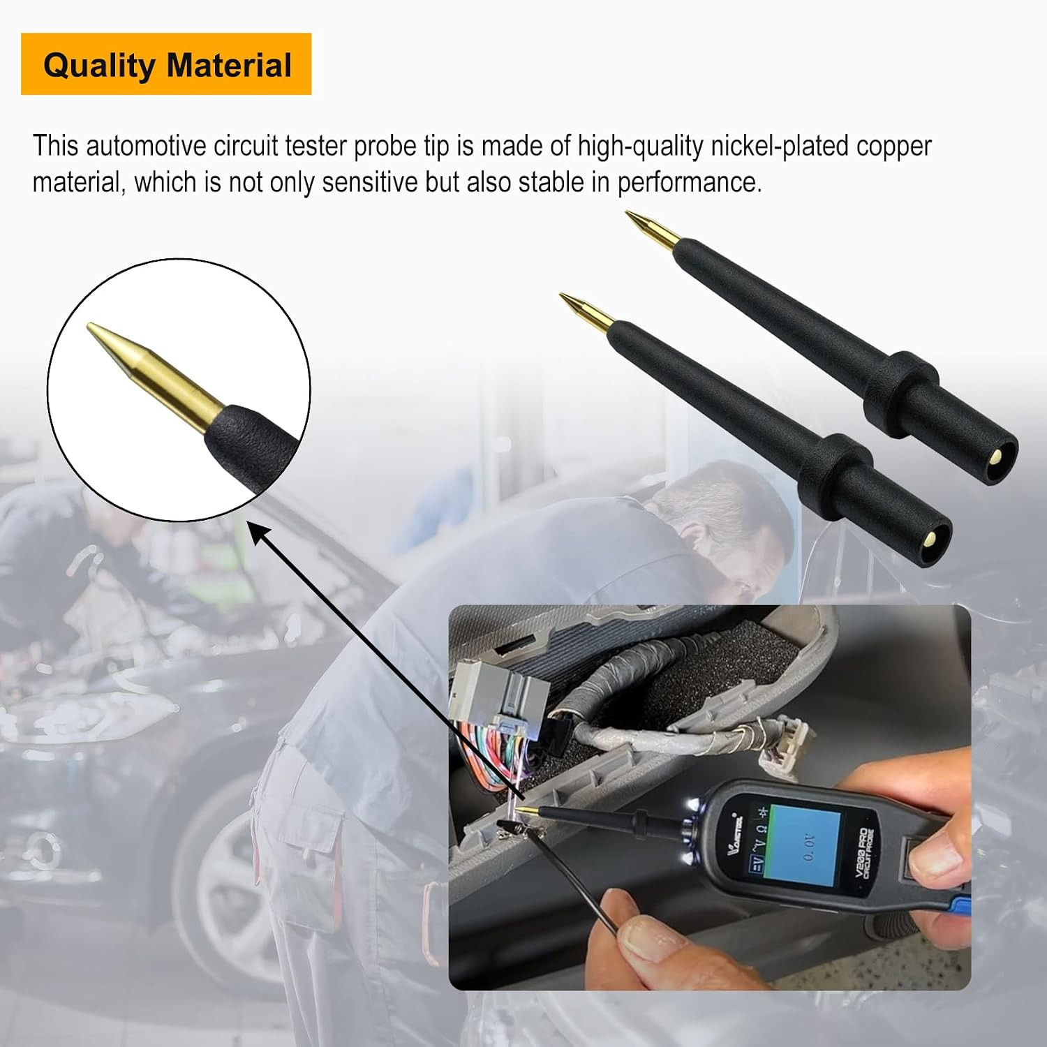 – 2Pk 4Mm Banana Jack 3 Tip Black (Pptk0024-2),Use for Autel Circuit Tester Powe