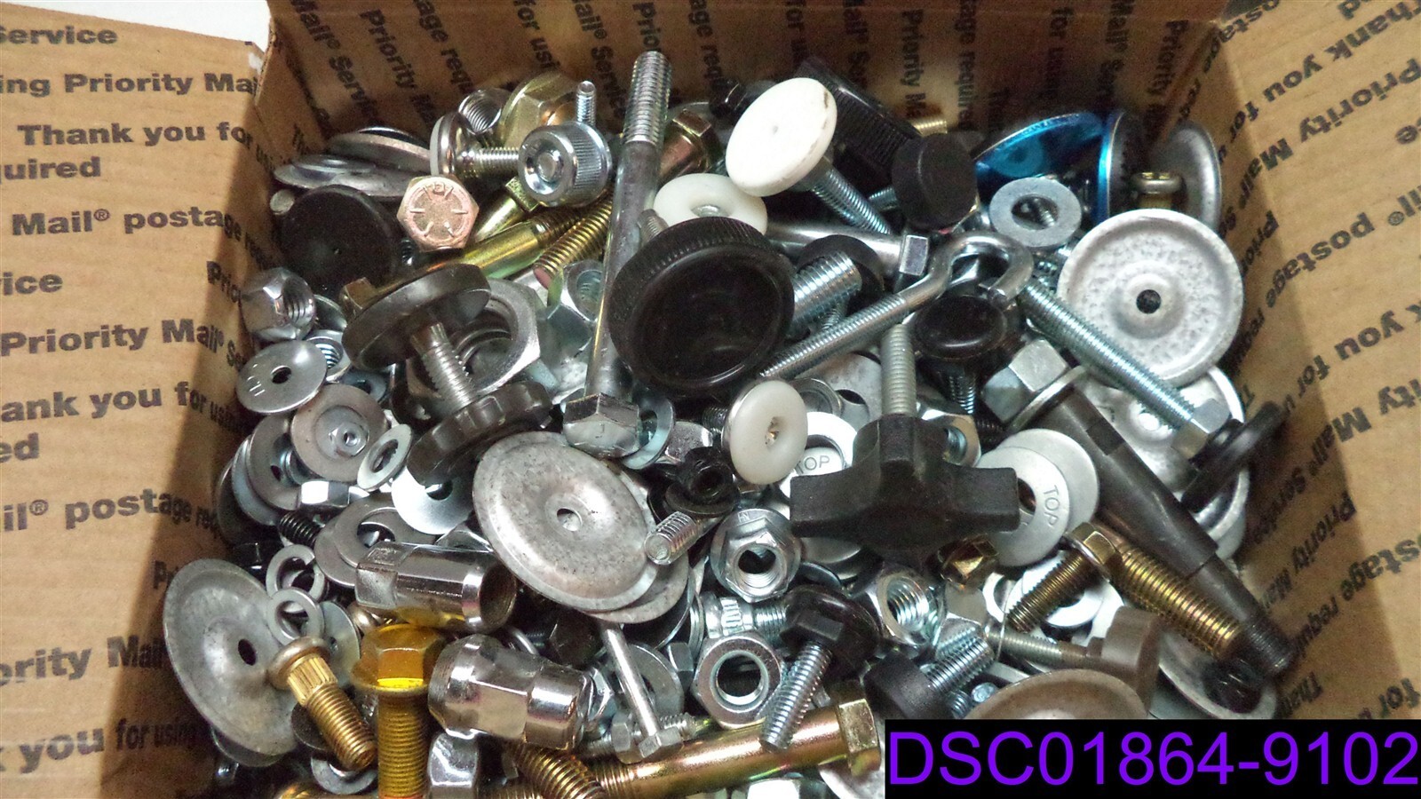 42 lbs: MIXED LOT OF BOLTS, NUTS, WASHERS & LOCK WASHERS, many types and styles