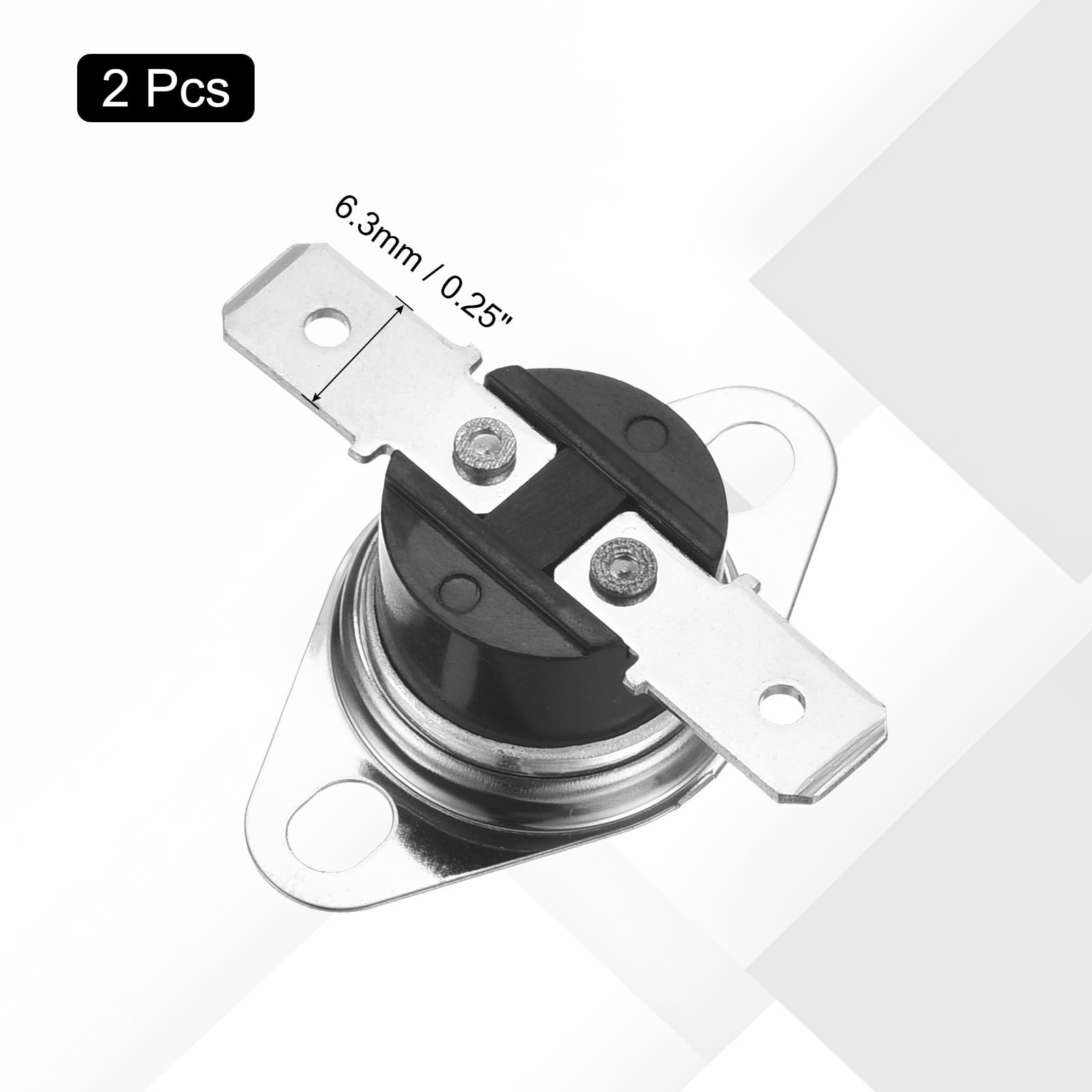 uxcell 2pcs KSD301 Thermostat 150°C/302°F 16A Normally Closed N.C Silver