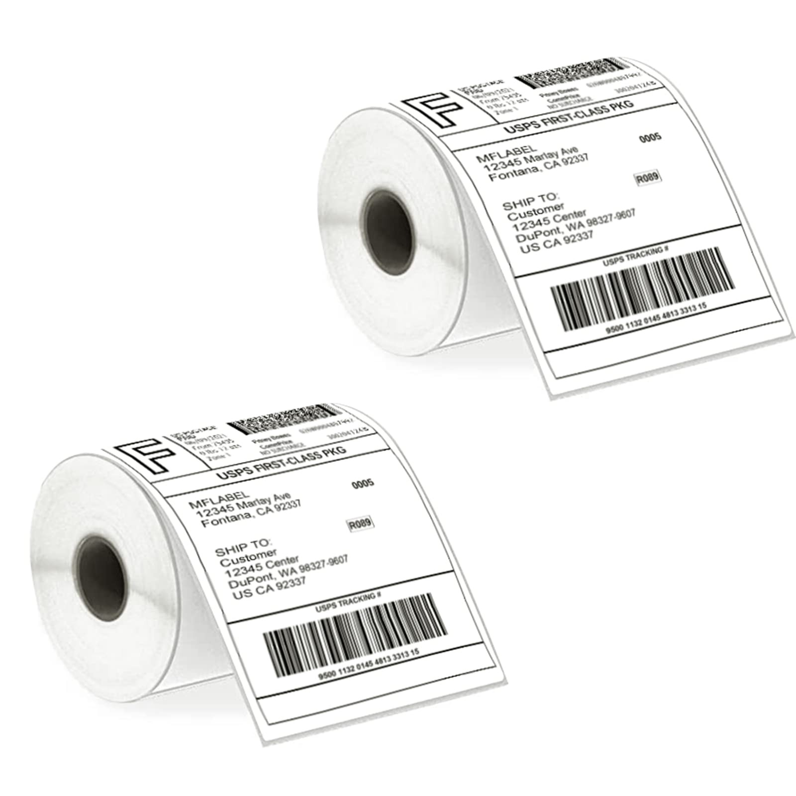 MFLABEL 4×6 Thermal Shipping Labels – 2 Rolls of 250 Labels/ Rolls, White