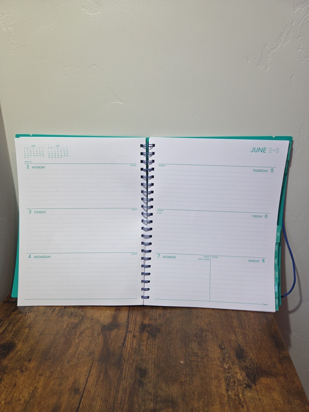 Mead Weekly Monthly Planner 2025 15 Months Note Pages 8”x11”