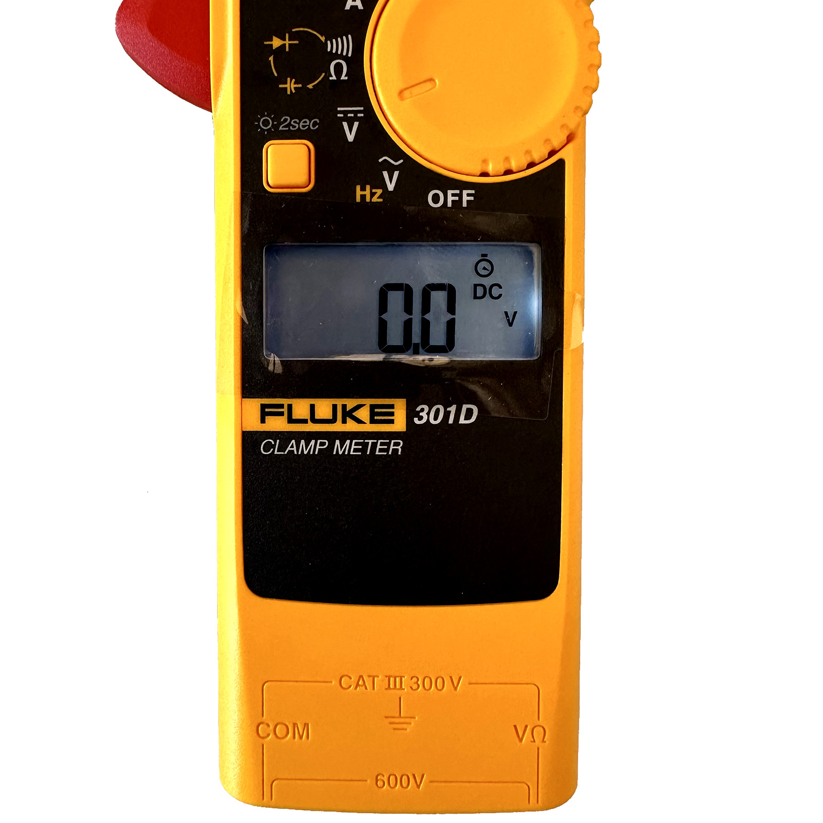 Fluke 301D AC/DC Clamp Meter 600A 600V Voltage Current Frequency Backlight